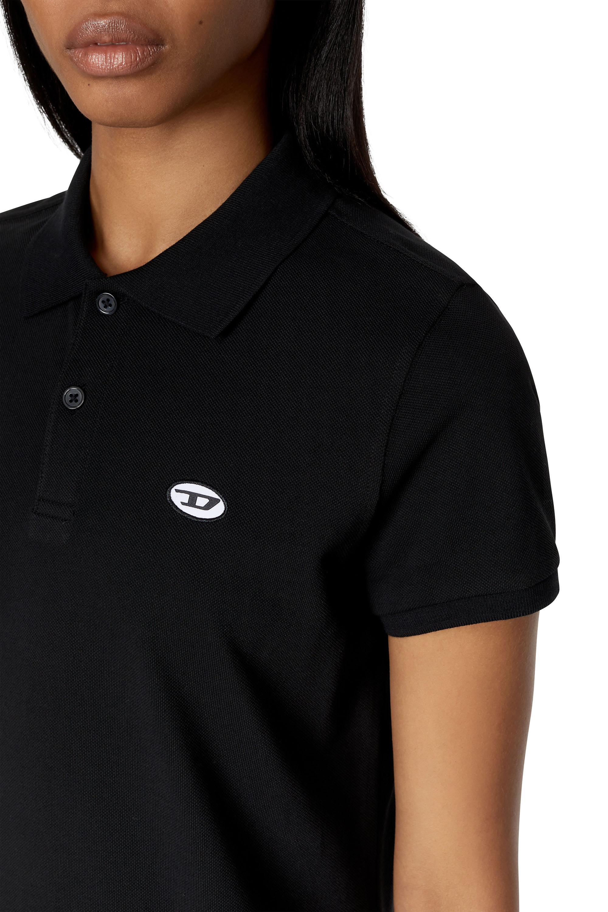 Diesel - D-TENNY-DOVAL-PJ, Woman's Polo dress in Black - 4