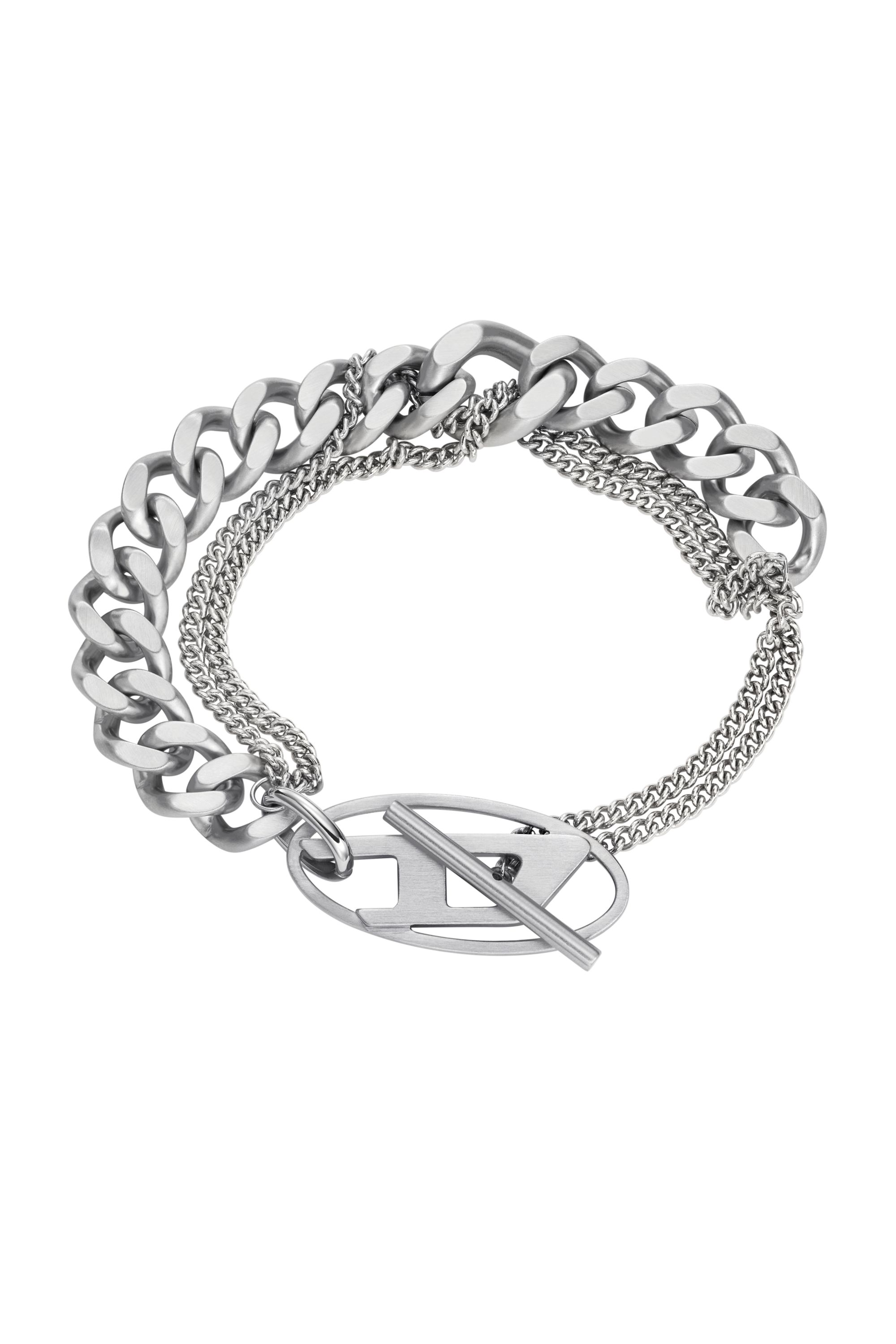 Diesel - DX1550040 JEWEL, Unisex's Stainless Steel Chain Bracelet in Silver - 1