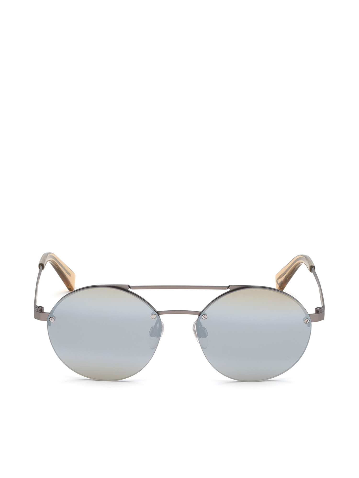 Diesel - DL0275, Unisex's Rounded sunglasses in acetate in Silver - 2