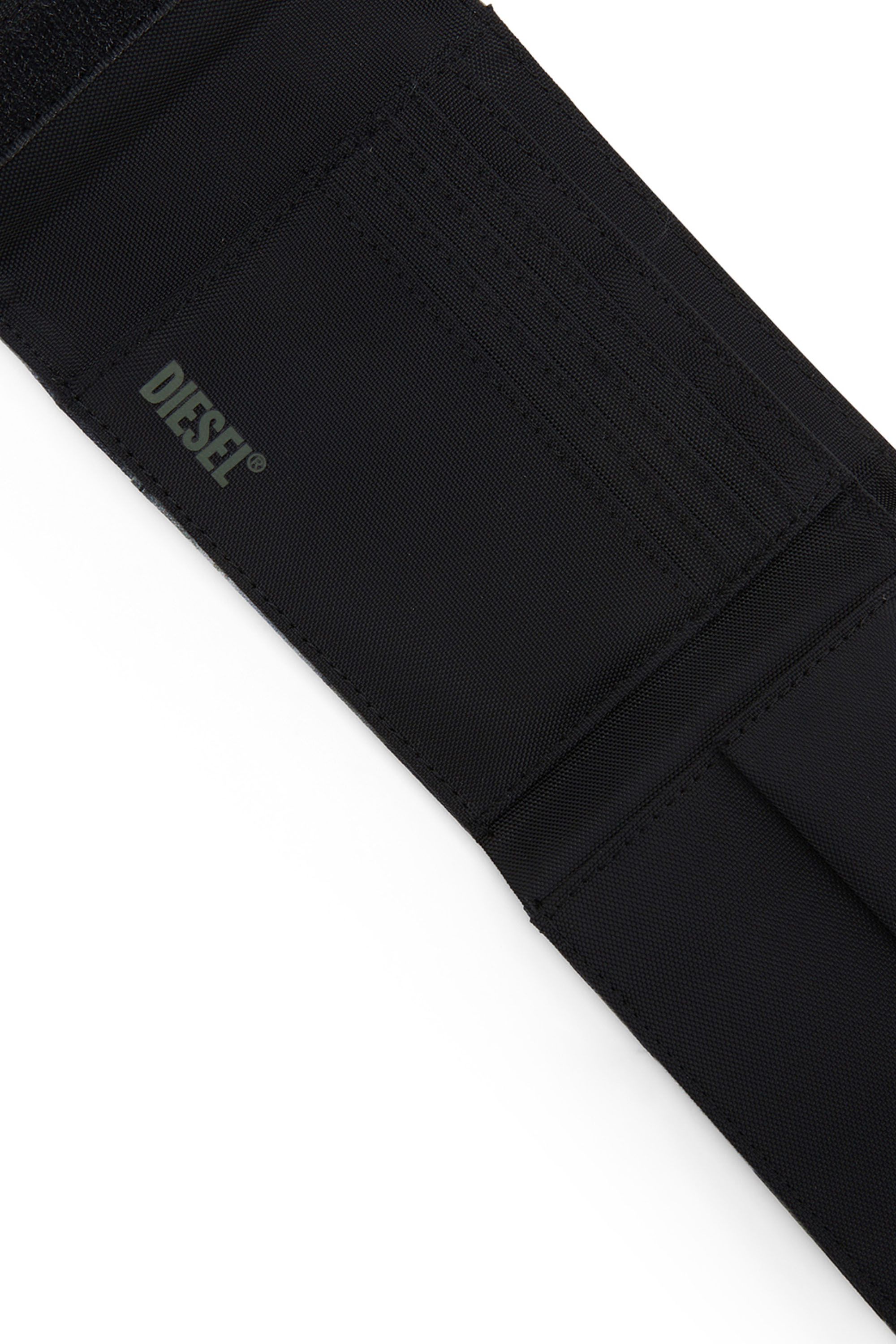 Diesel - RAVE BI-FOLD VELCRO, Man's Velcro wallet with watercolour-effect logo in White/Green - 3