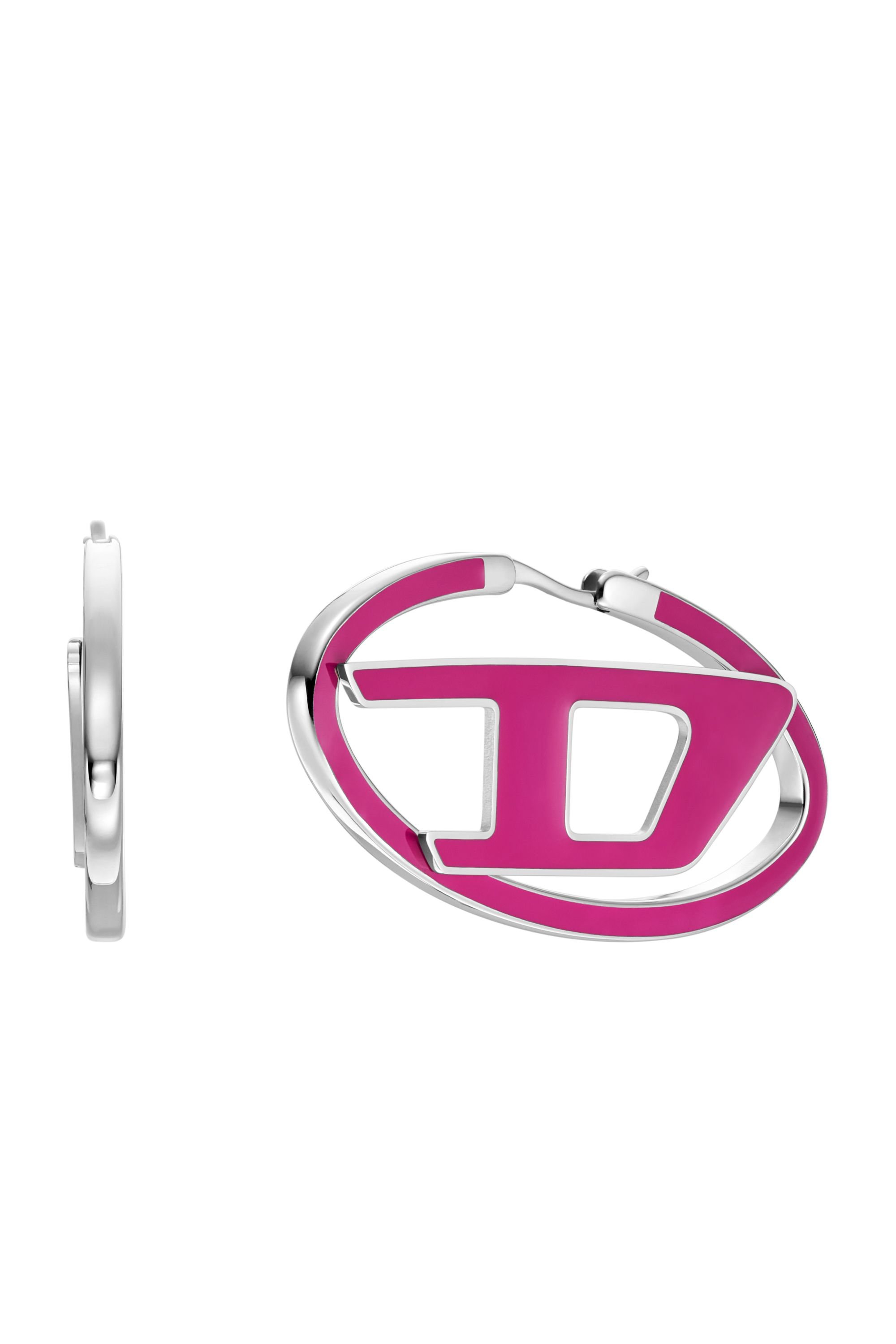 Diesel - DX1506, Unisex's Stainless steel hoop earrings in Pink - 1