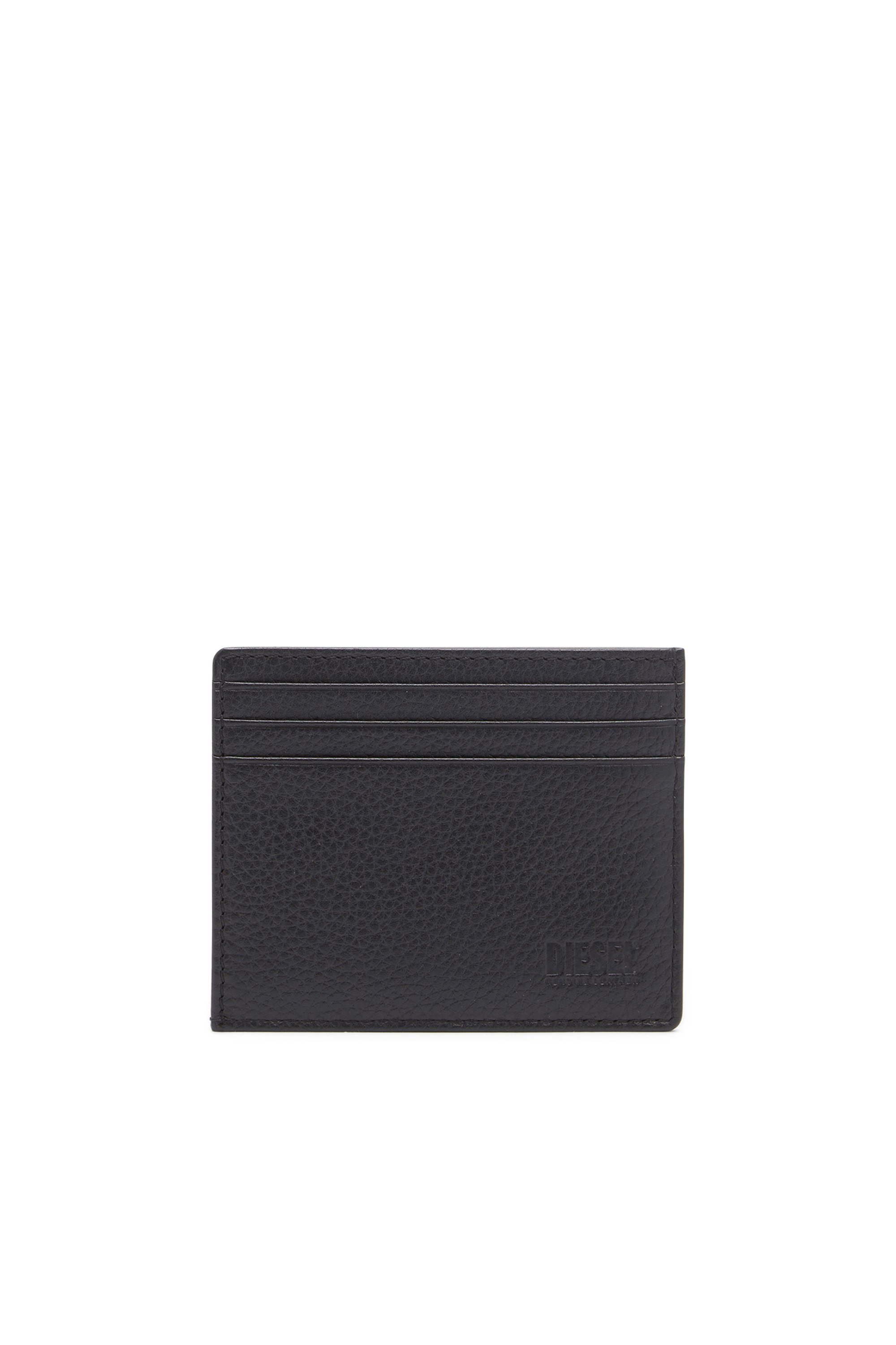 Diesel - MEDAL-D CARD HOLDER 6, Man's Card holder in grainy leather in Black - 2