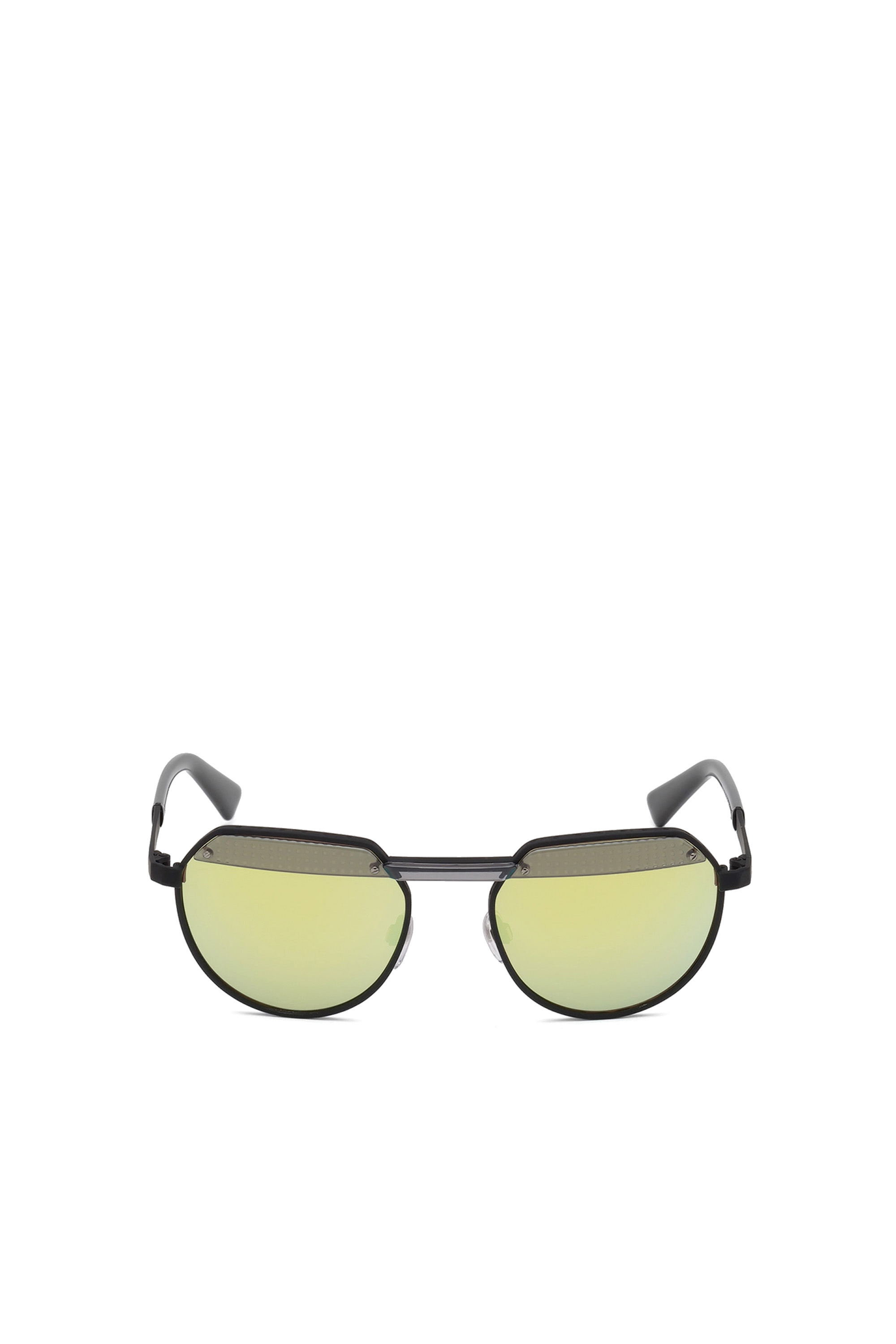 Diesel - DL0260, Unisex's Hexagonal eyewear with injected bar in Black - 2