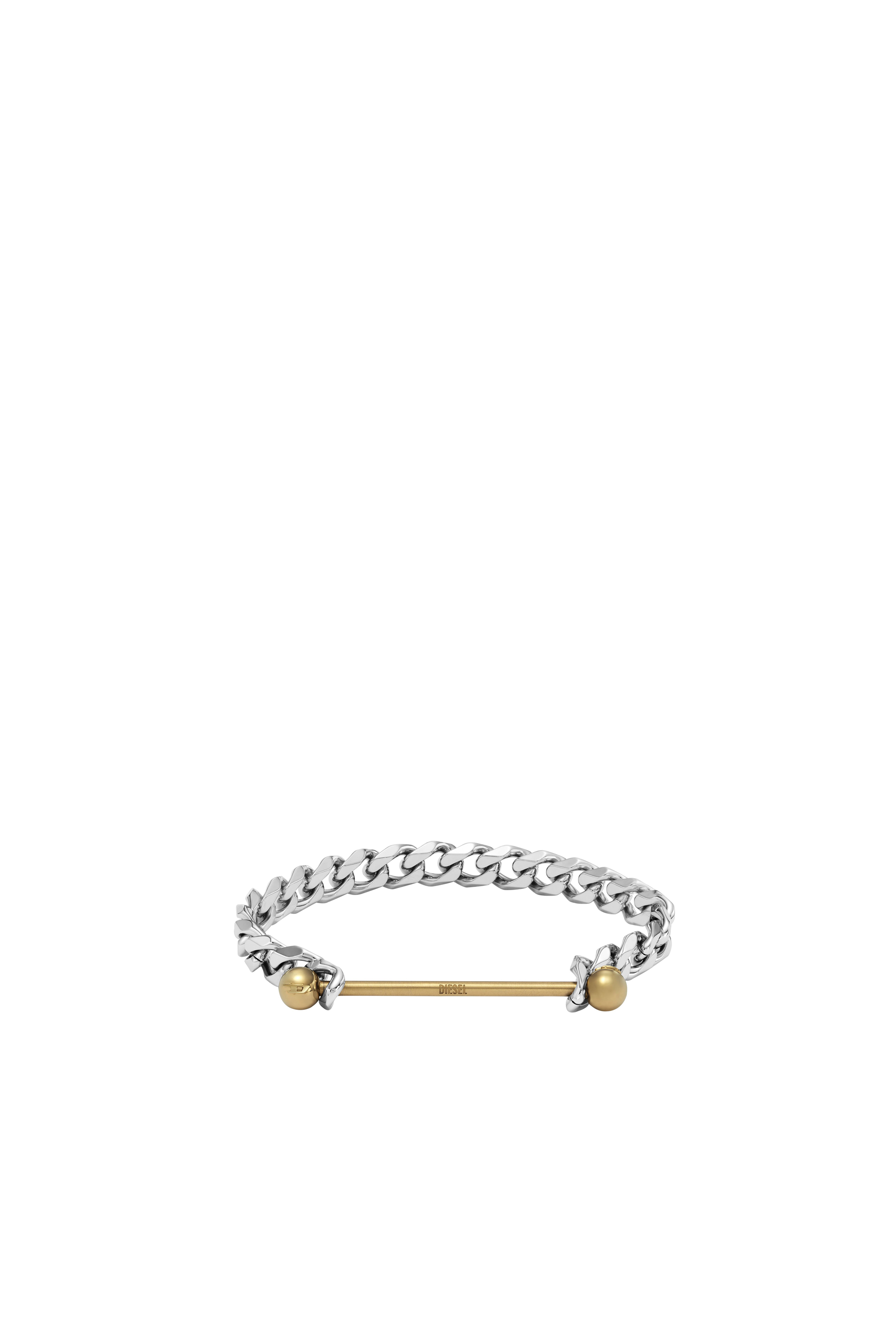 Diesel - DX1410, Unisex's Two-Tone Stainless Steel Chain Bracelet in Silver - 1