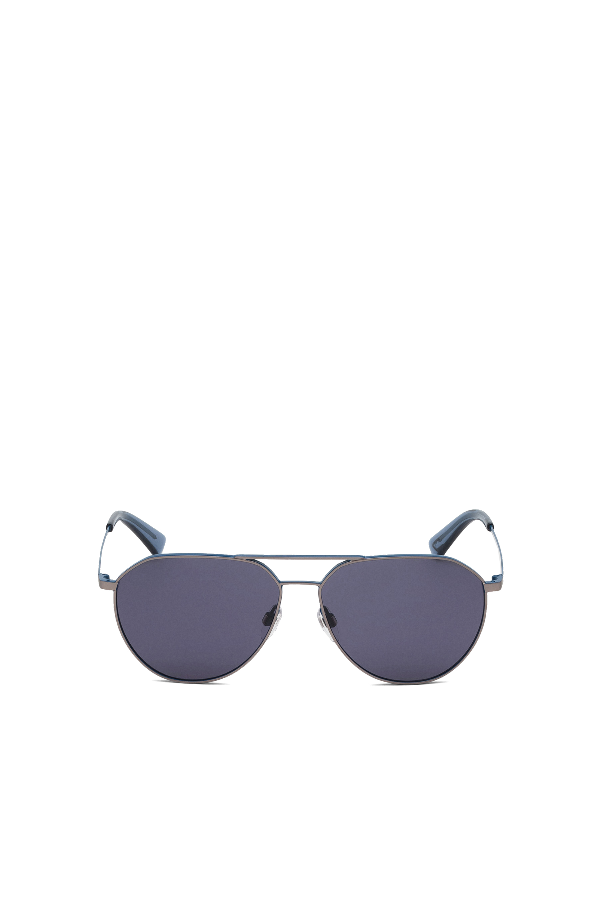 Diesel - DL0296, Man's Pilot shape sunglasses in metal in Azure - 2