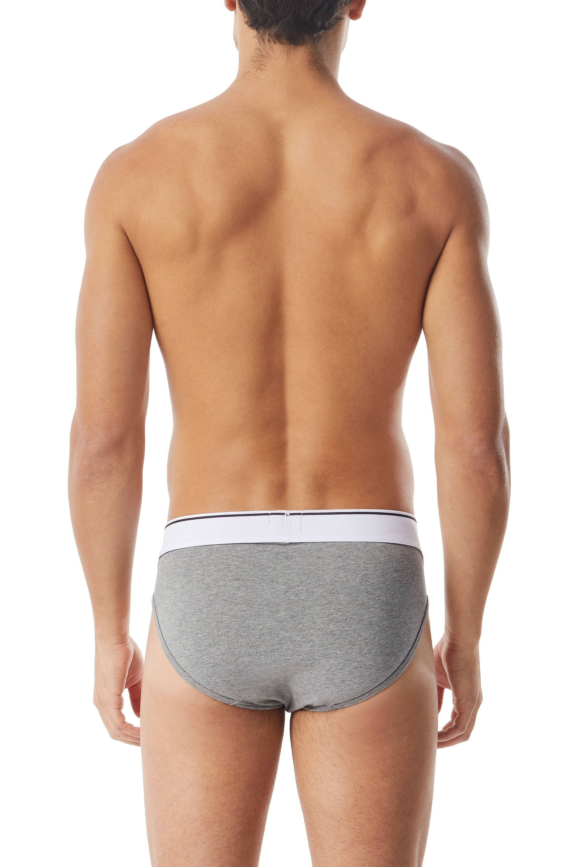 Diesel - UMBR-ANDRE, Man's Briefs with front logo waist in Grey - 3