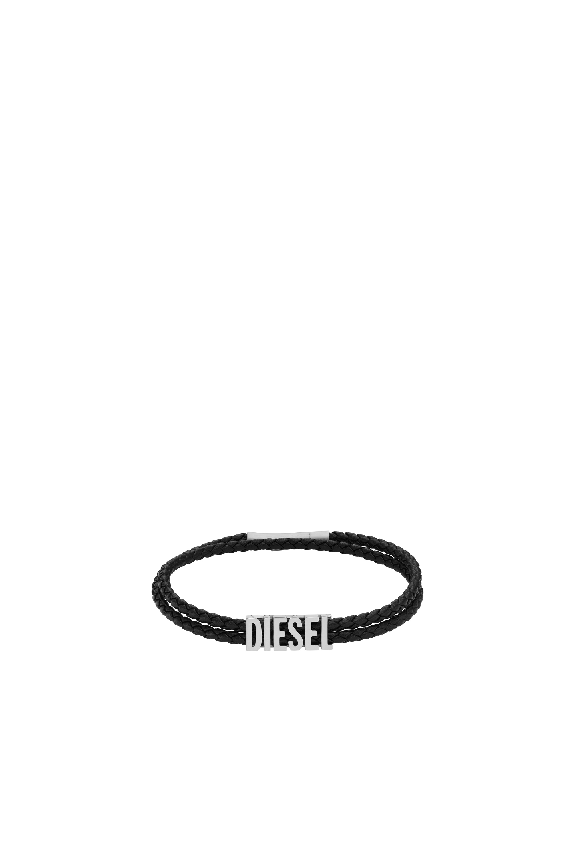 Diesel - DX1391, Man's Black leather bracelet in Black - 1
