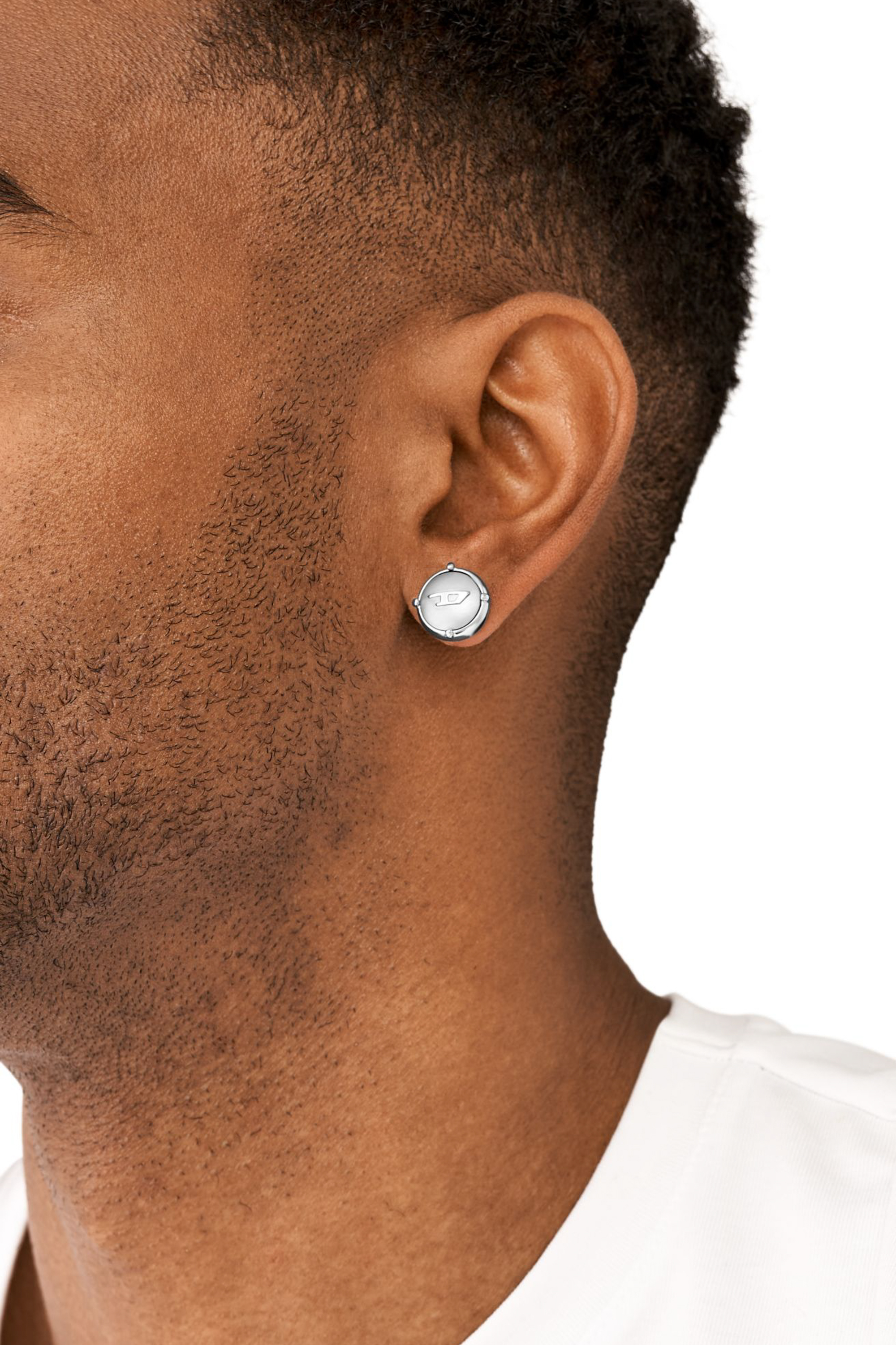 Diesel - DX1495, Unisex's Stainless steel stud earring in Silver - 3