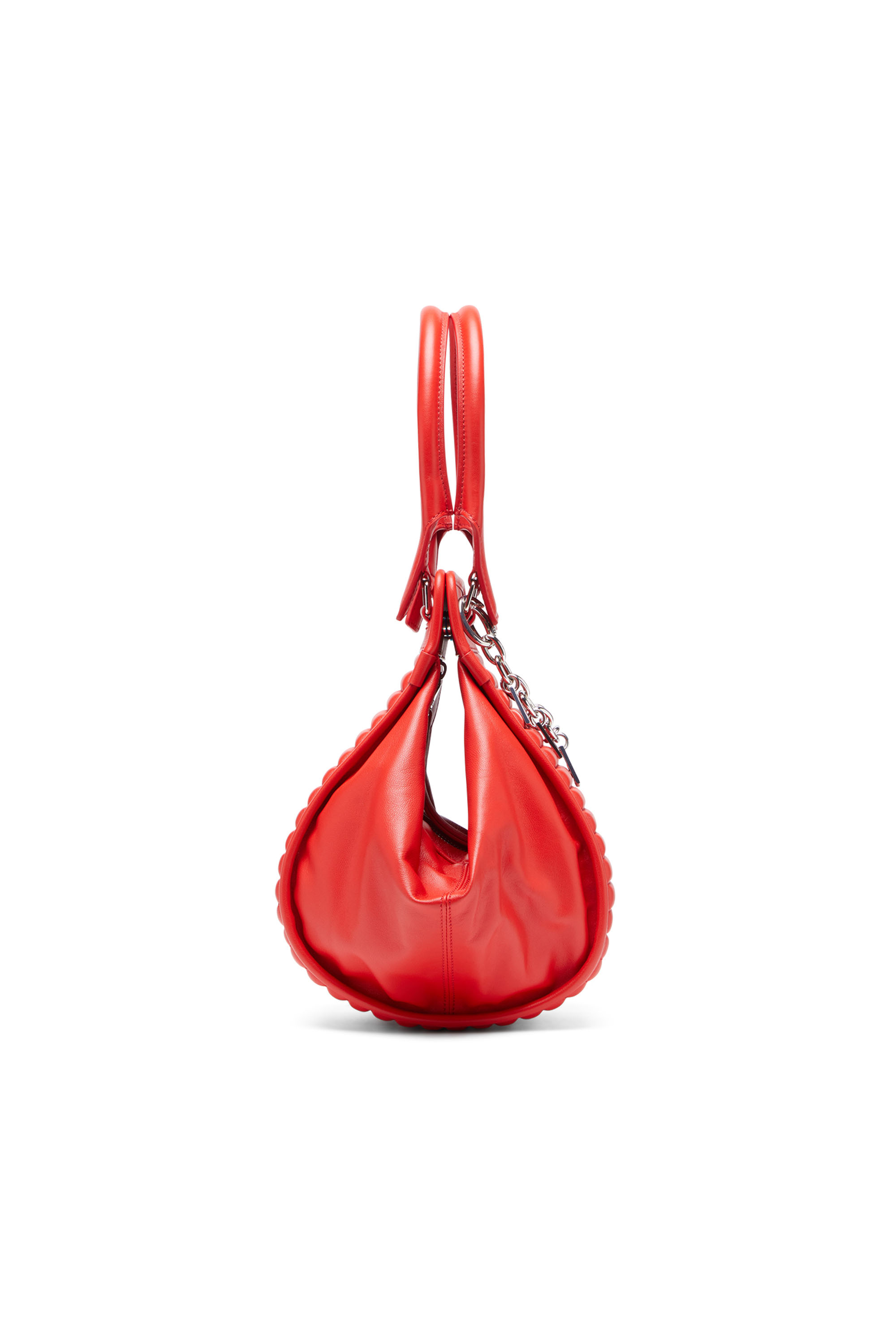 Diesel - D-VINA-RR S, Woman's D-Vina-RR S - Slouchy leather tote bag in Red - 3