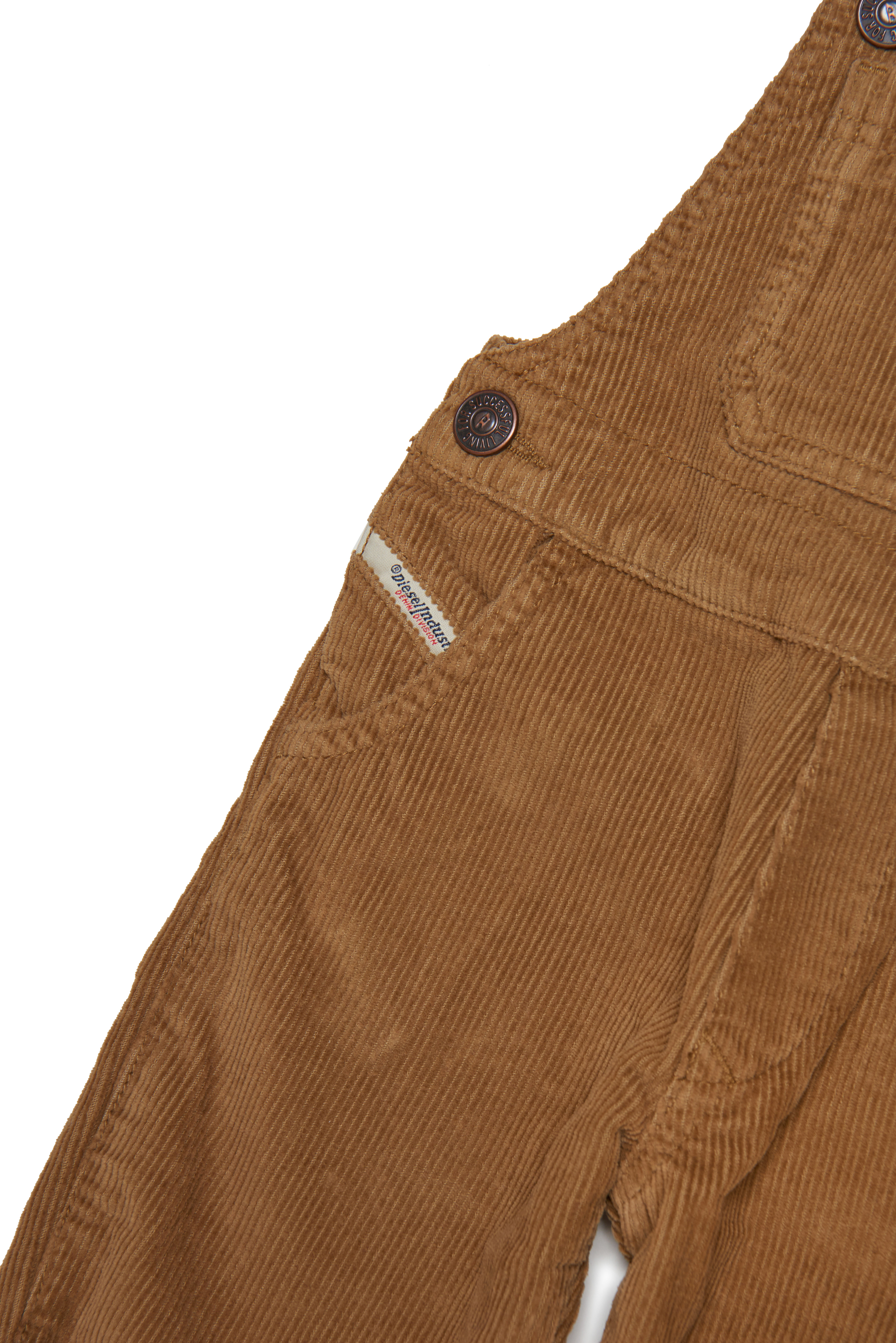 Diesel - JCORDYB, Unisex's Dungarees in stretch cotton corduroy in Brown - 3