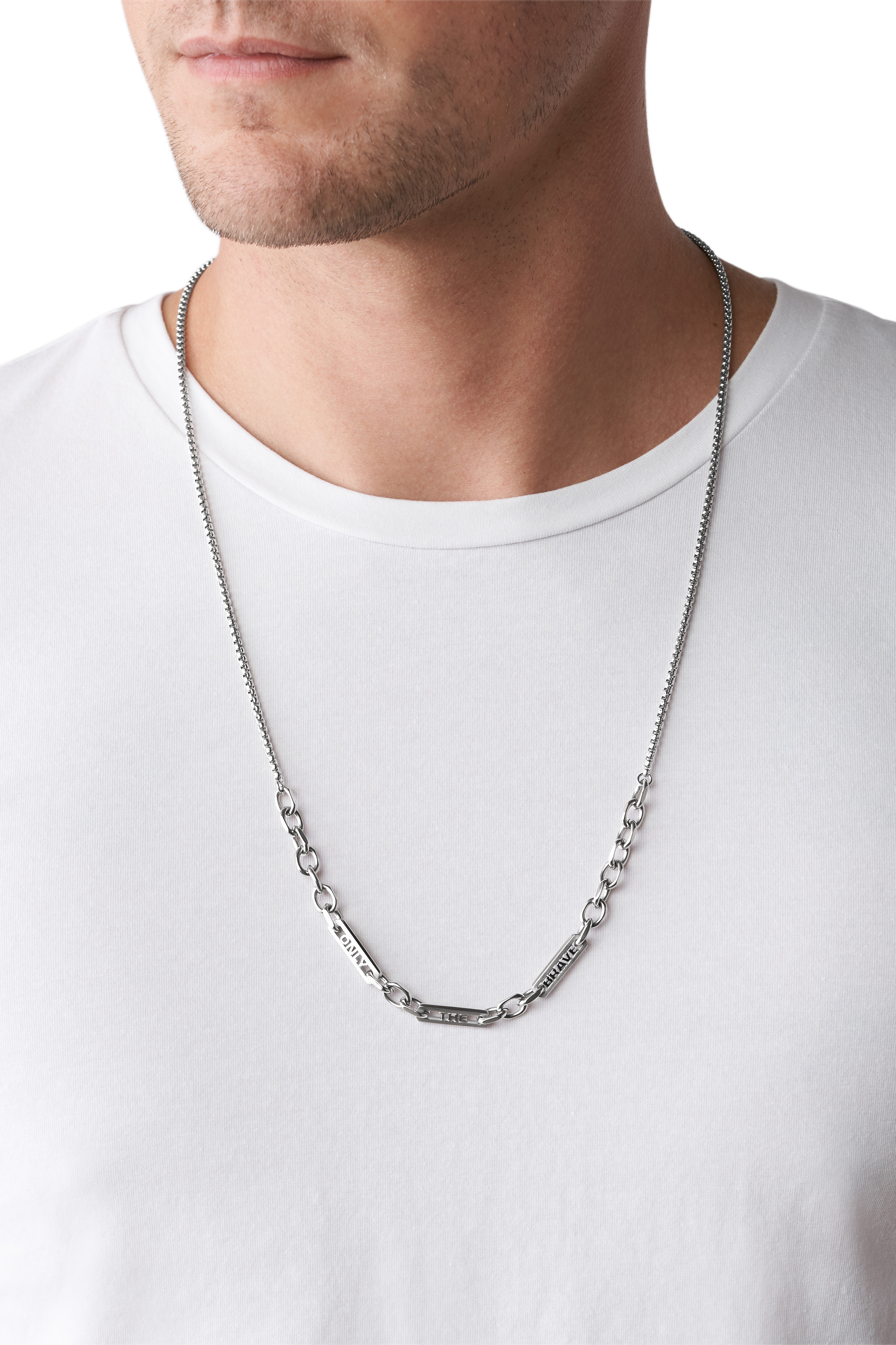 Diesel - DX1329, Man's Stainless Steel Chain Necklace in Silver - 3