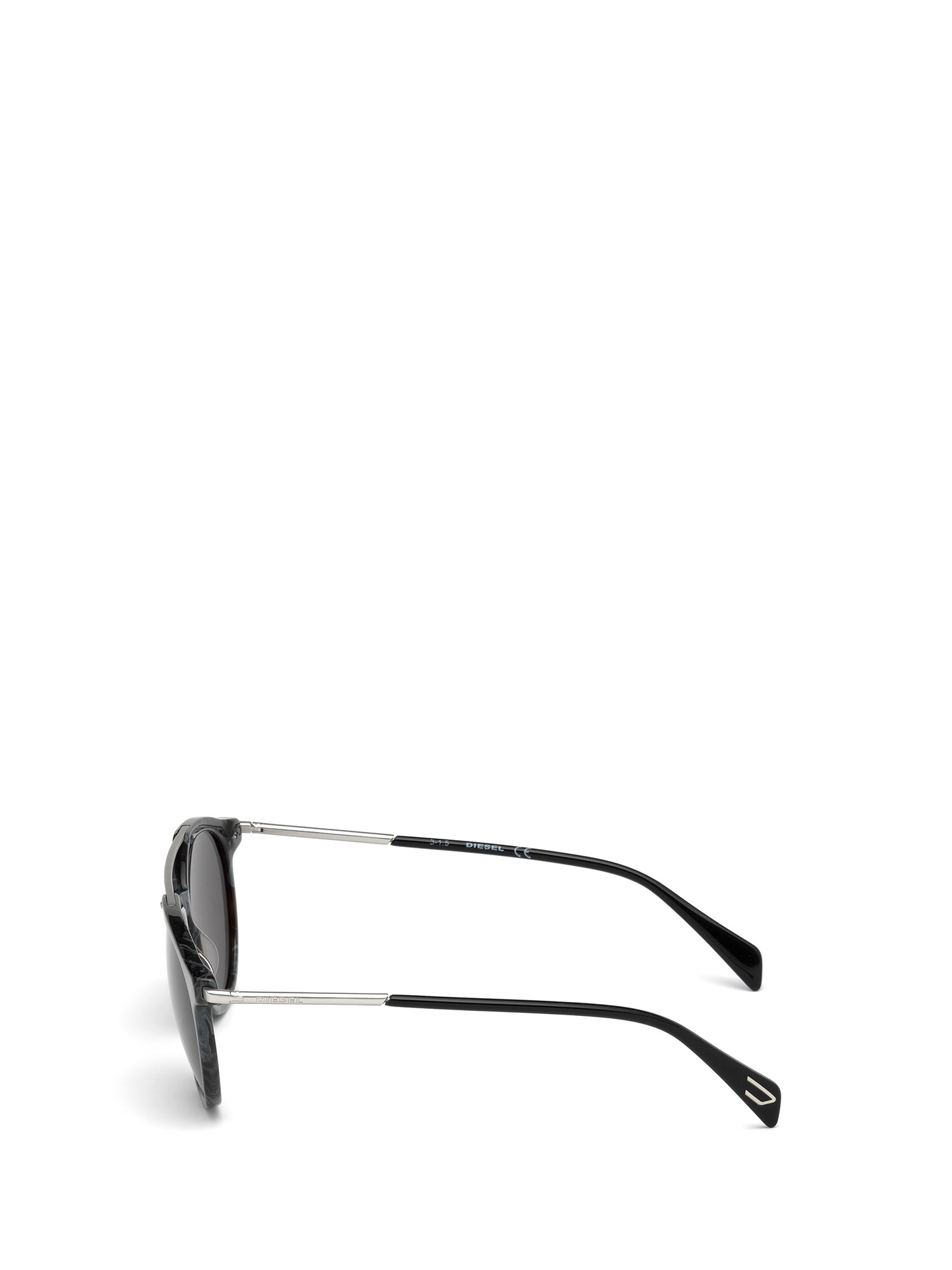 Diesel - DM0188, Unisex's Vintage look eyewear with metal details in Black/Grey - 3