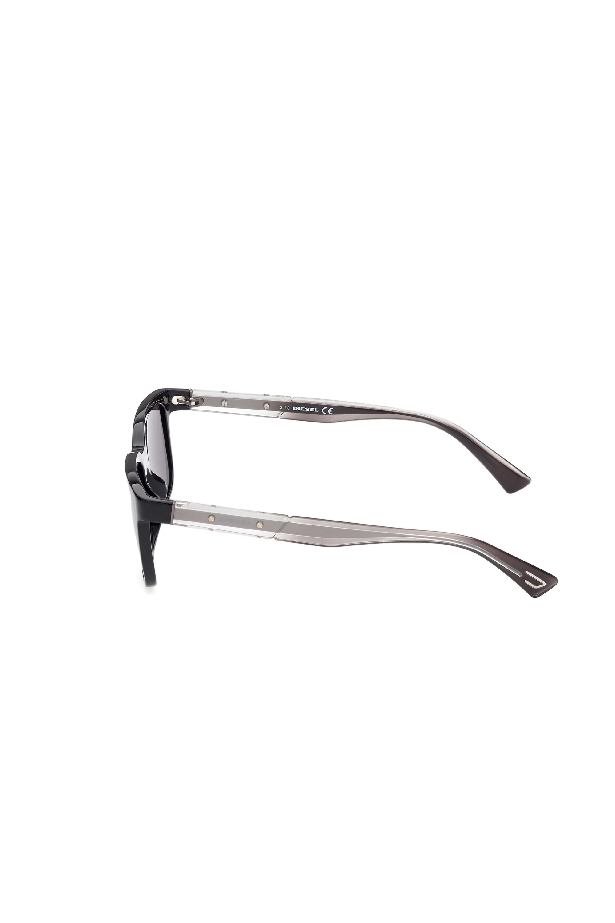 Diesel - DL0341, Man's Sunglasses with metal temples in Black - 1
