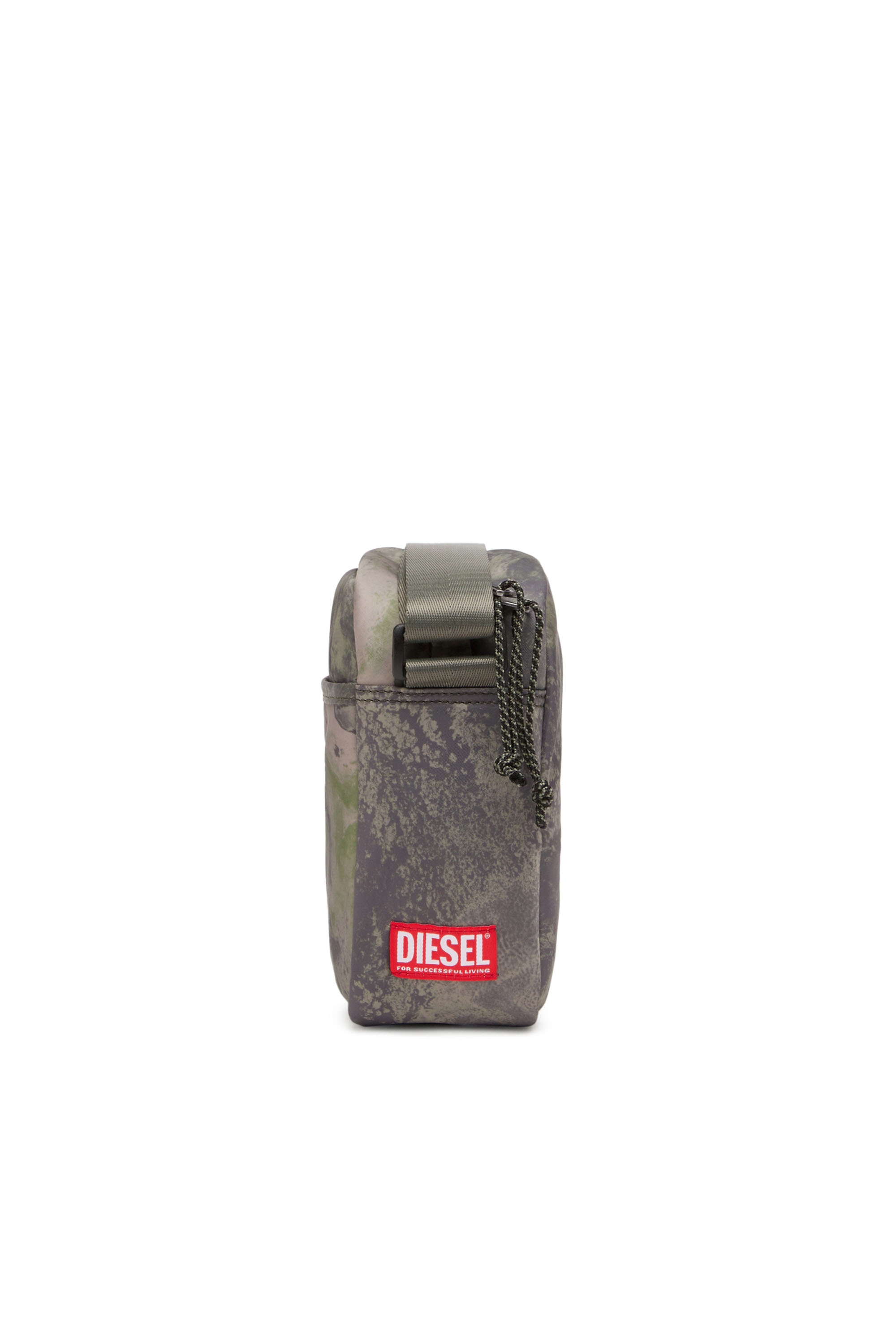Diesel - RAVE CROSSBODY X, Man's Rave Crossbody X - Crossbody in recycled earth-print fabric in Green - 3