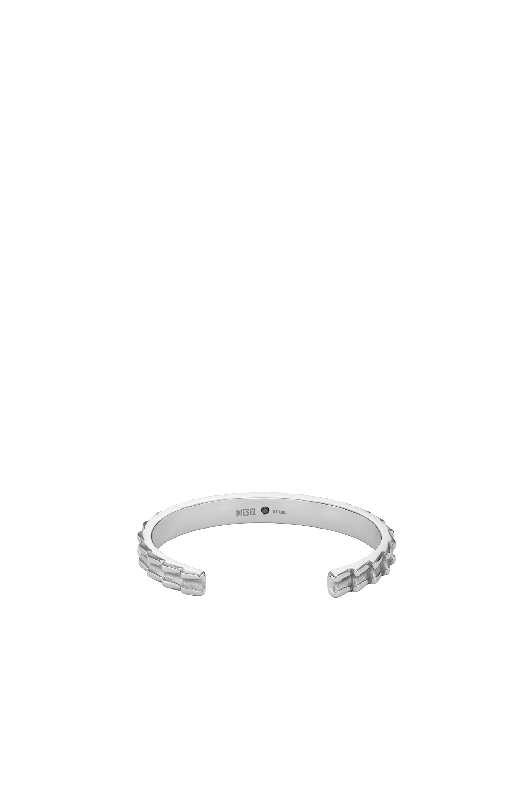 Diesel - DX1395, Unisex's Stainless steel cuff bracelet in Silver - 2