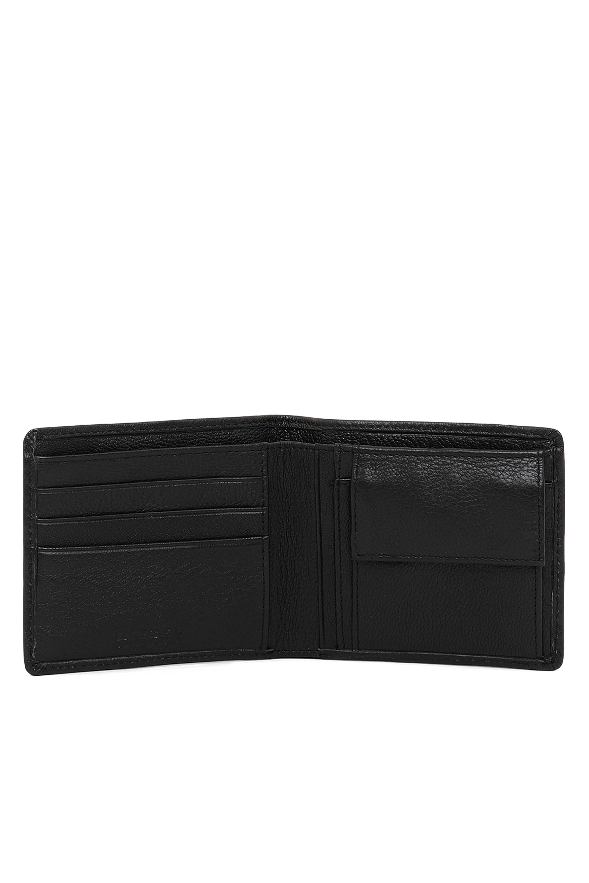 Diesel - HIRESH S, Man's Bi-fold wallet in leather in Black - 3