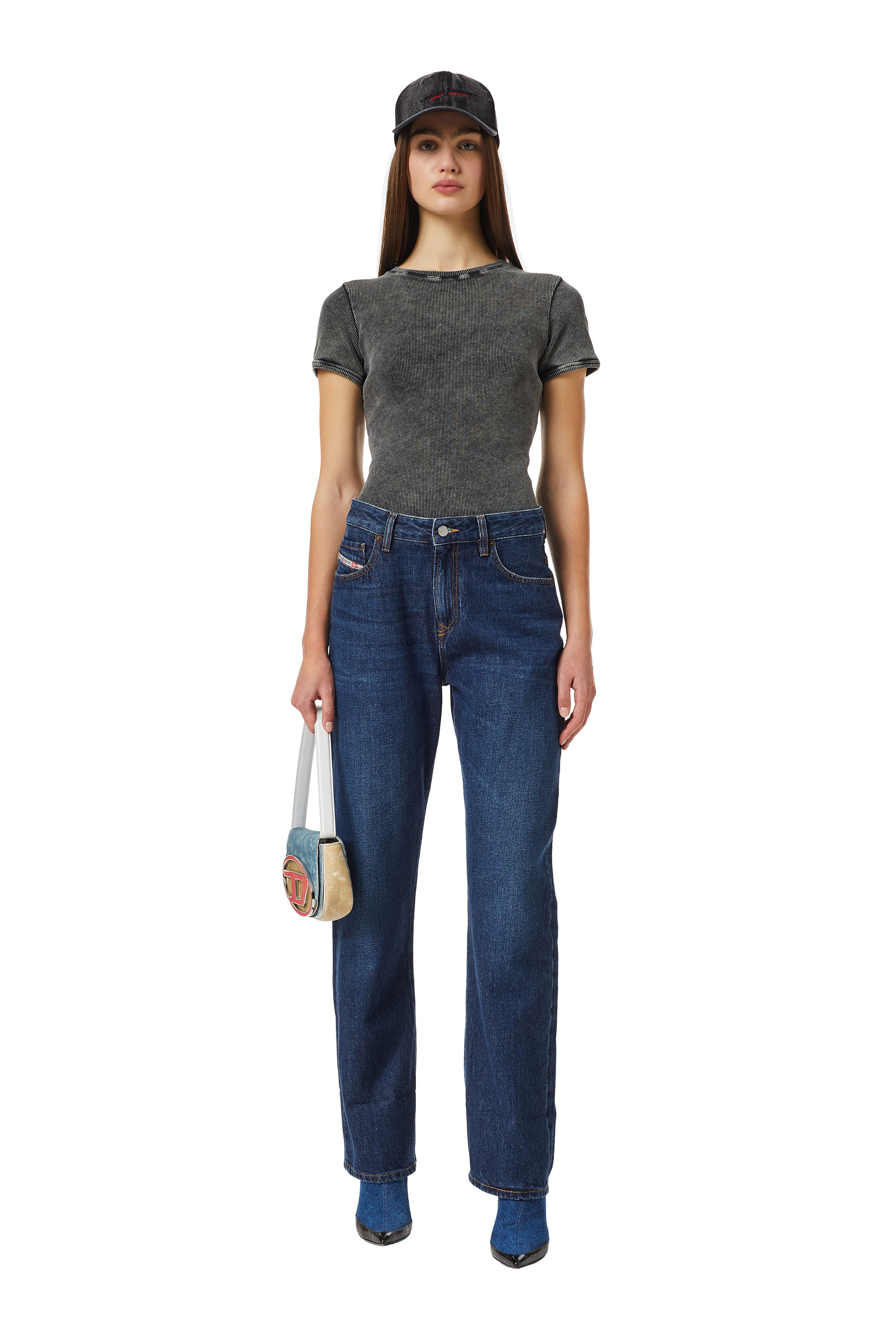 Diesel - Straight Jeans 1999 D-Reggy 09C03, Woman's Straight Jeans - 1999 D-Reggy in Dark Blue - 2