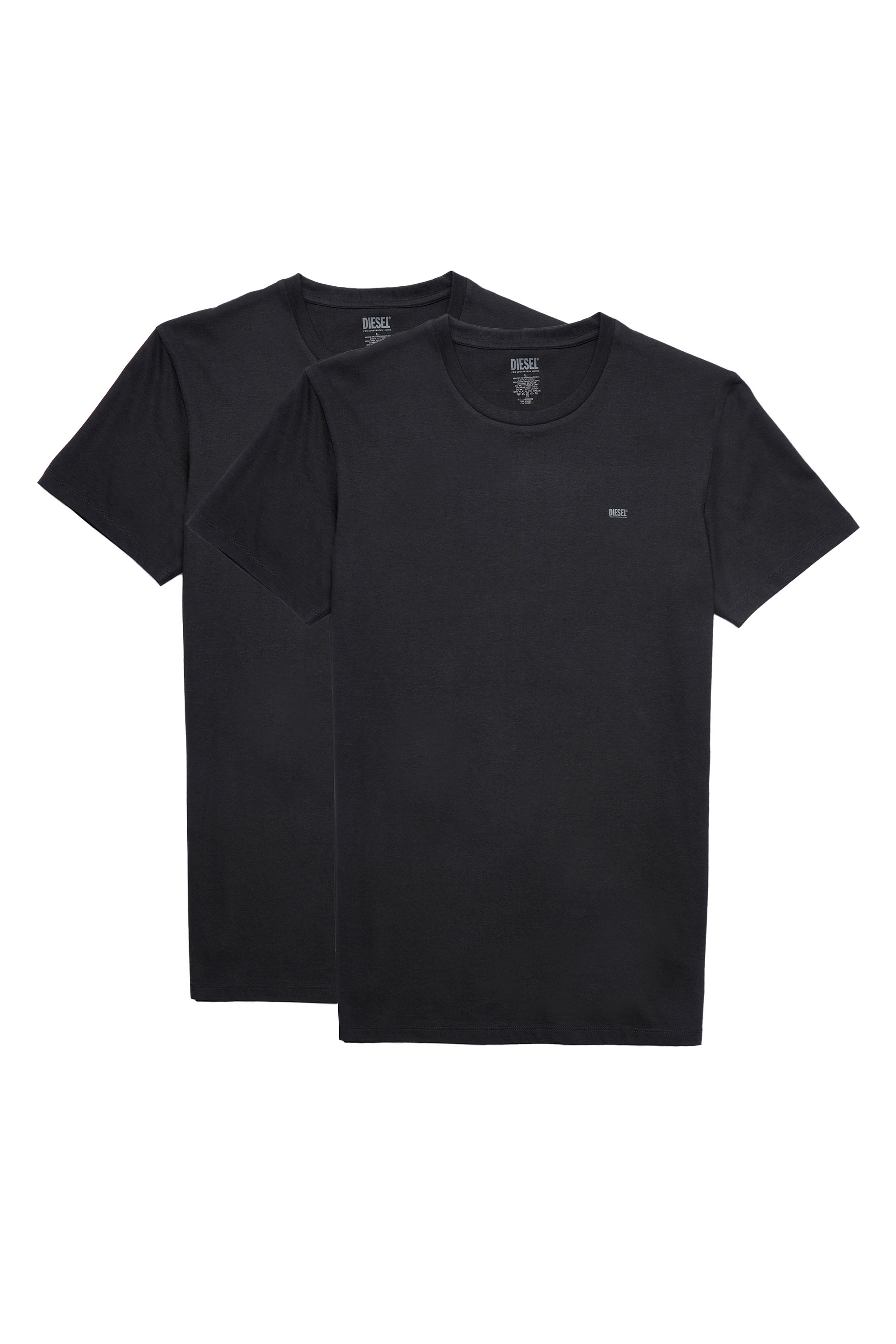 Diesel - UMTEE-RANDAL-TUBE-TWOPACK, Man's Two-pack of T-shirts with logo print in Black - 1