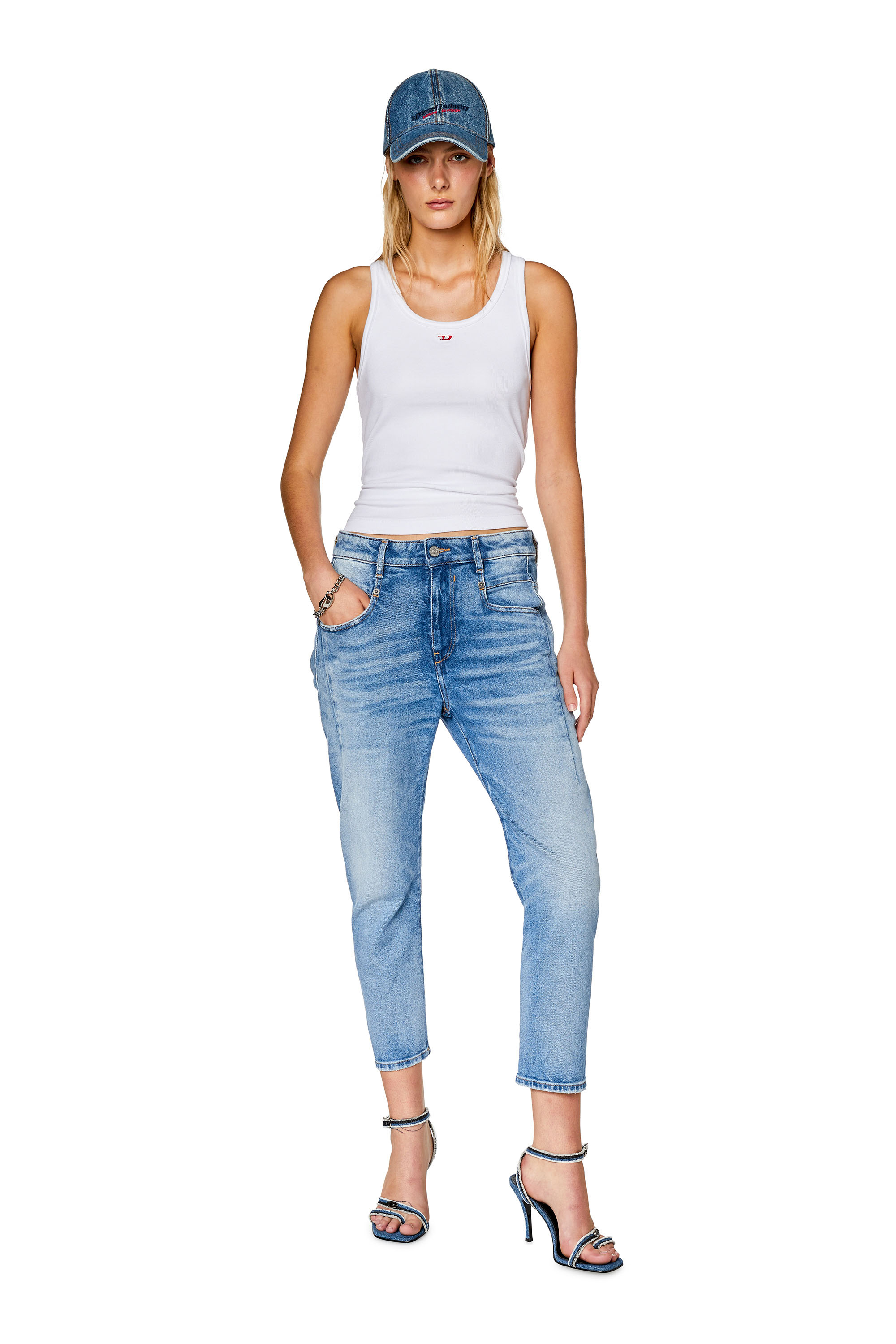 Diesel - Boyfriend Jeans Fayza 09G24, Woman's Boyfriend Jeans - Fayza in Light Blue - 2