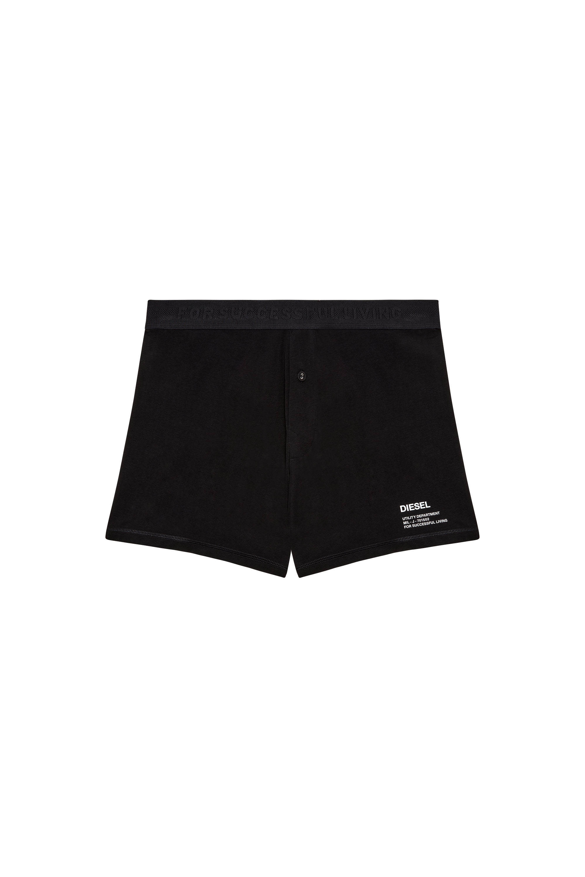 Diesel - UMBX-STARKIE, Man's Boxers with utility logo print in Black - 1