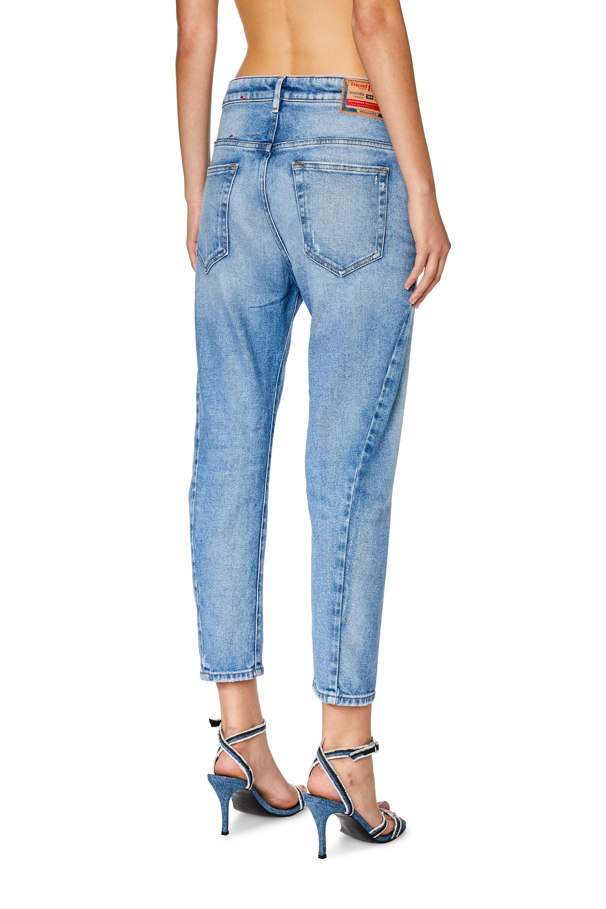 Diesel - Boyfriend Jeans Fayza 09G24, Woman's Boyfriend Jeans - Fayza in Light Blue - 4