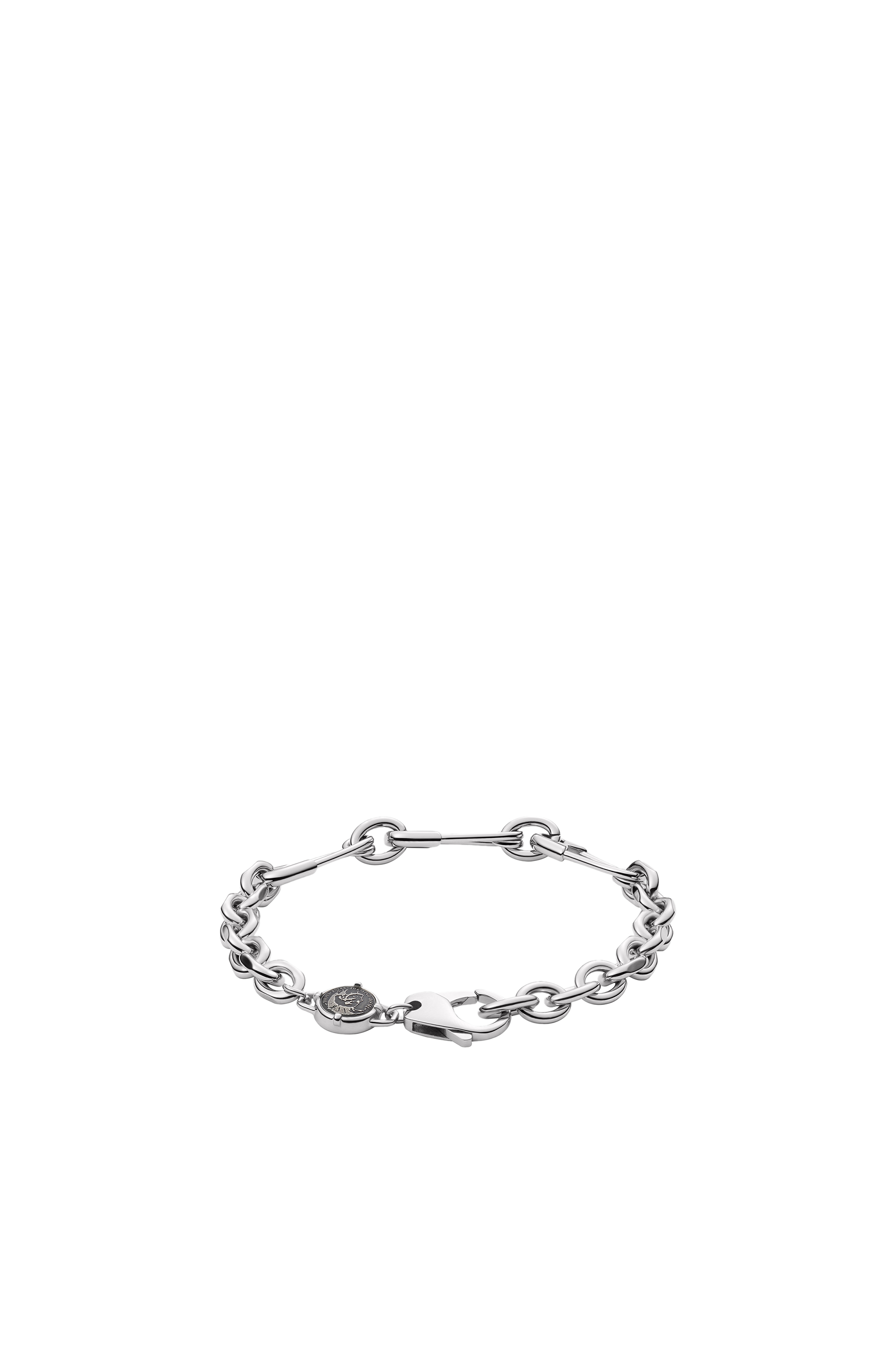 Diesel - DX1302, Man's Stainless steel safety pin bracelet in Silver - 2