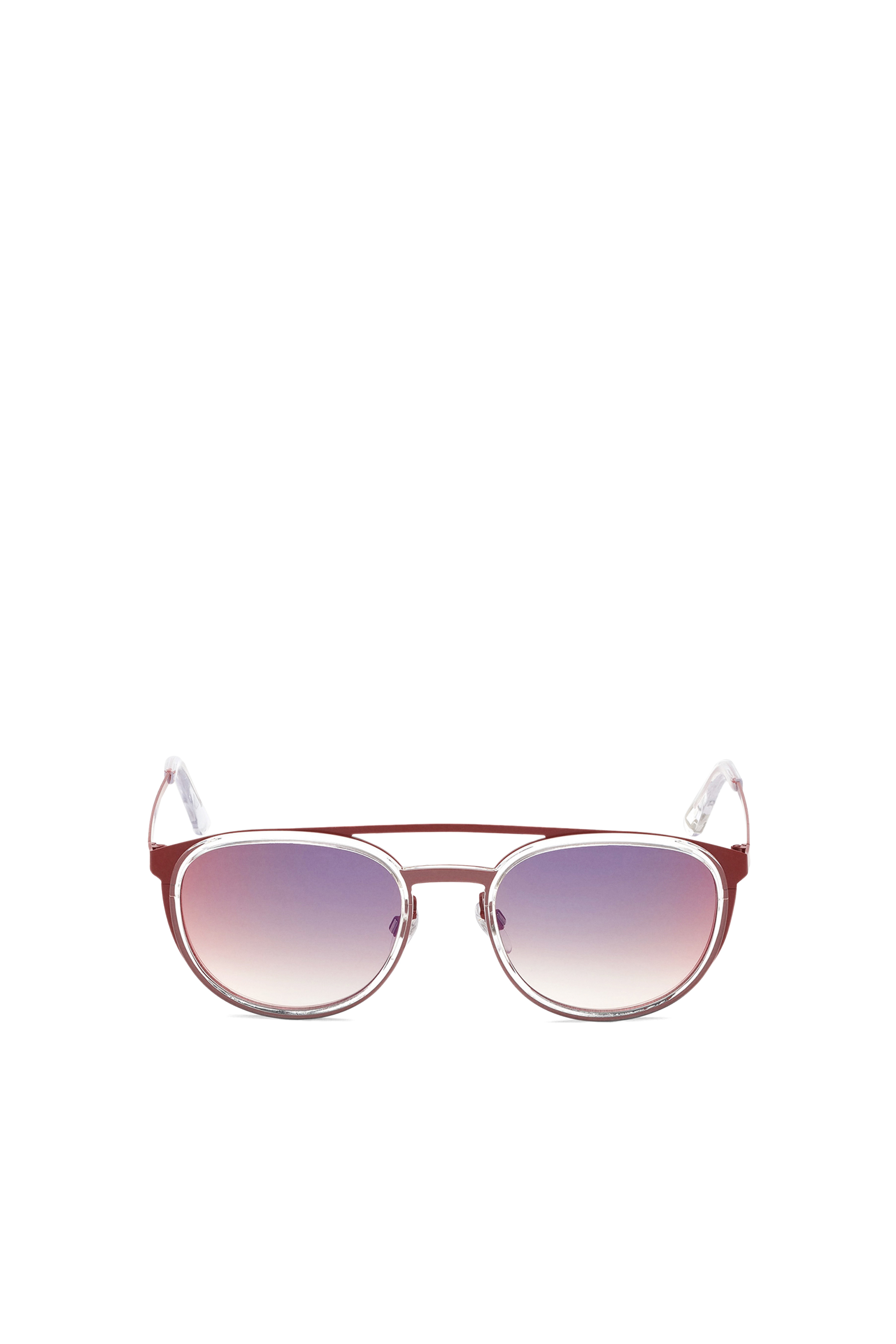 Diesel - DL0293, Unisex's Sunglasses in metal and acetate in Red/White - 2