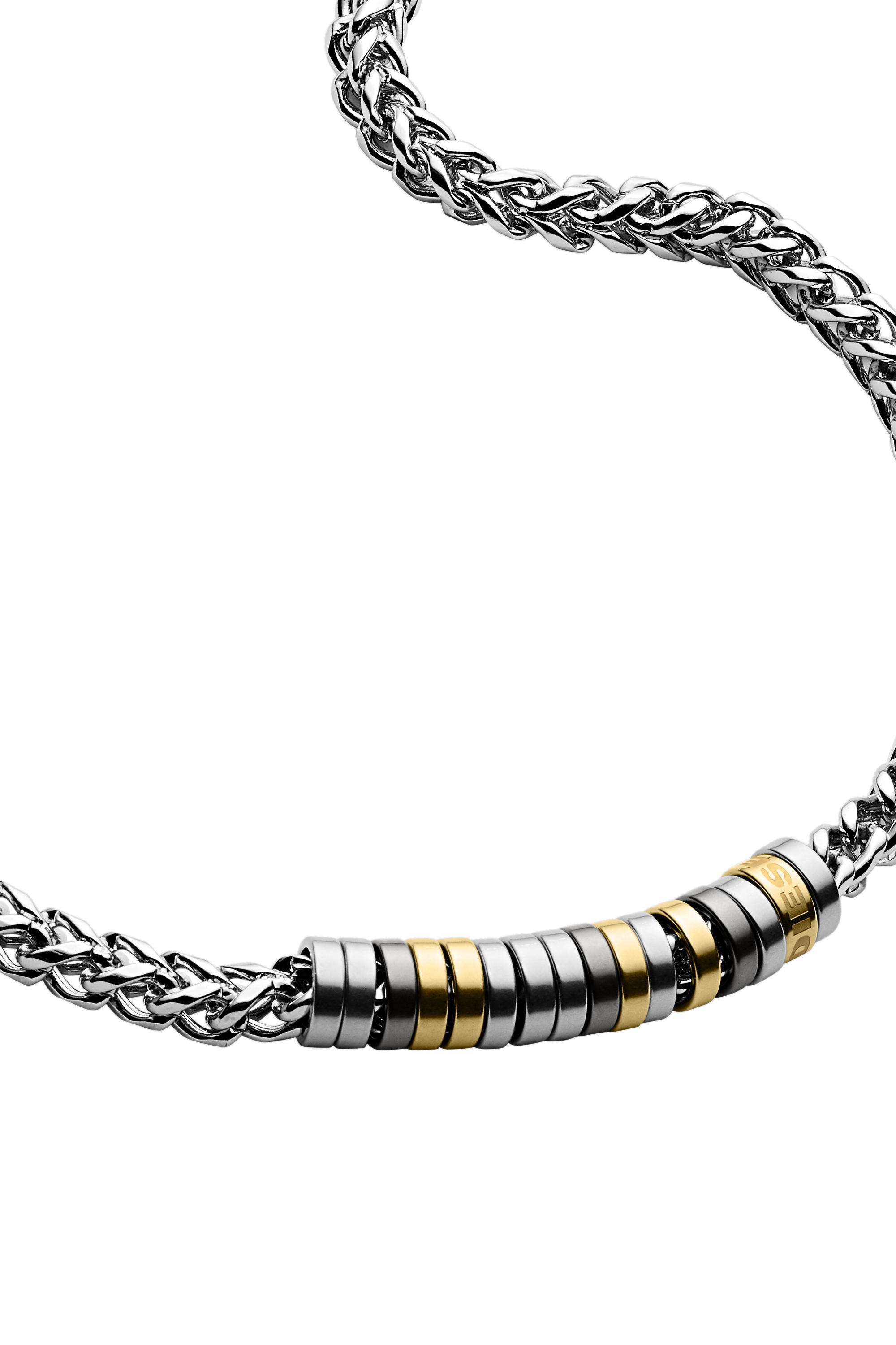 Diesel - DX1188, Man's Tri-Tone stainless steel necklace in Silver - 1
