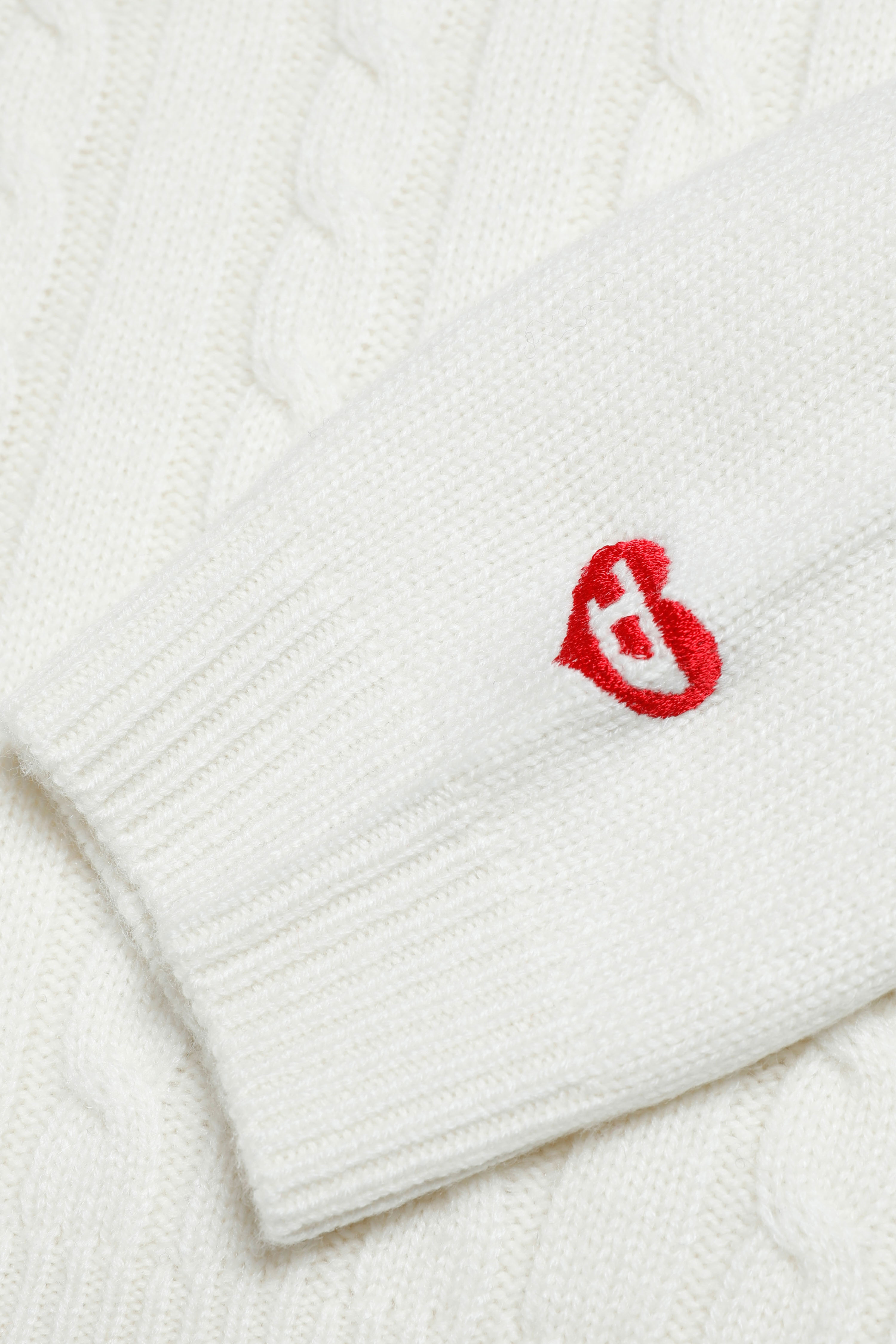 Diesel - KRECCI, Woman's Cable-knit jumper in merino wool blend in White - 3