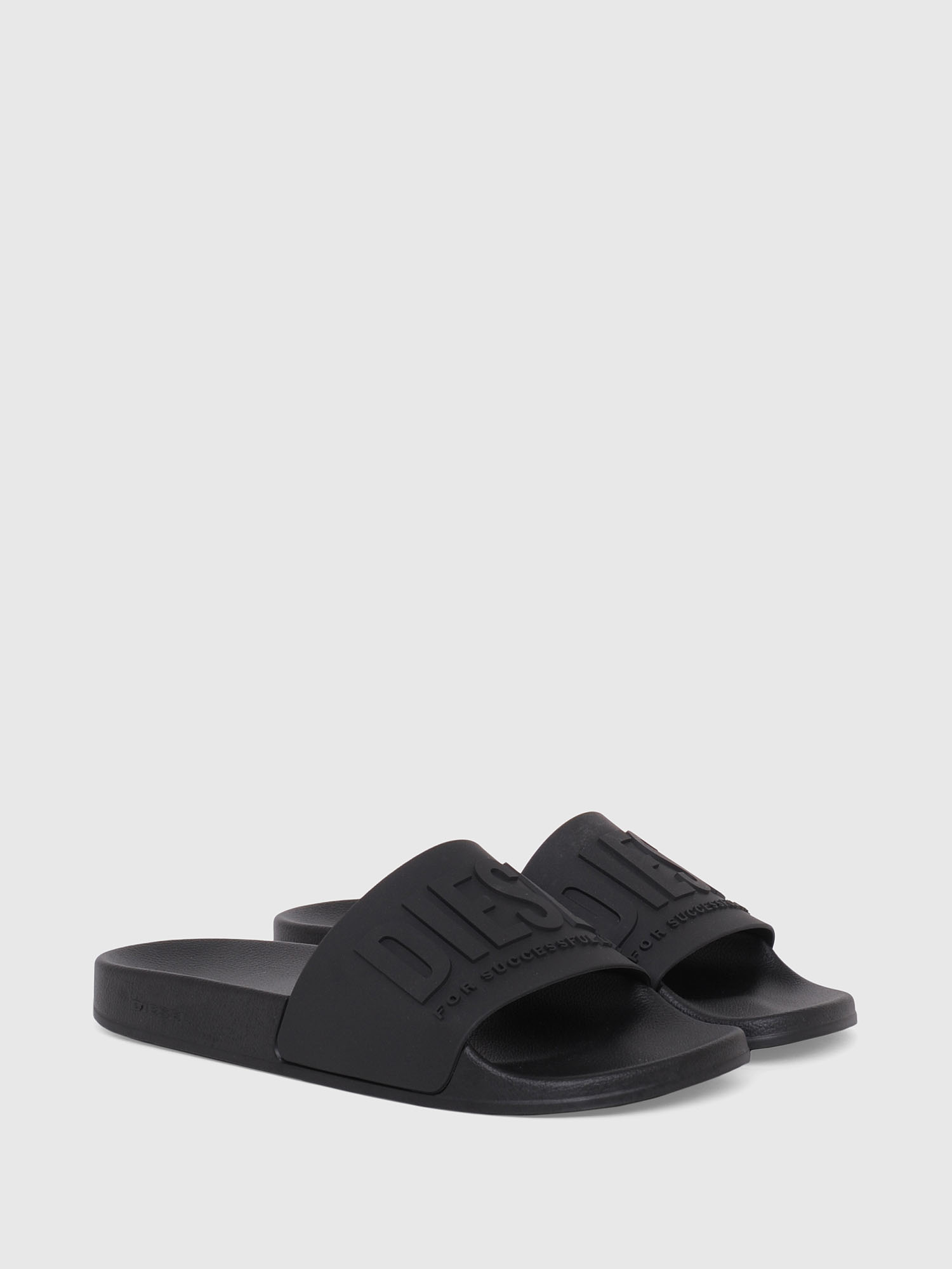 Diesel - SA-MAYEMI W, Woman's Pool slides with embossed logo in Black - 2