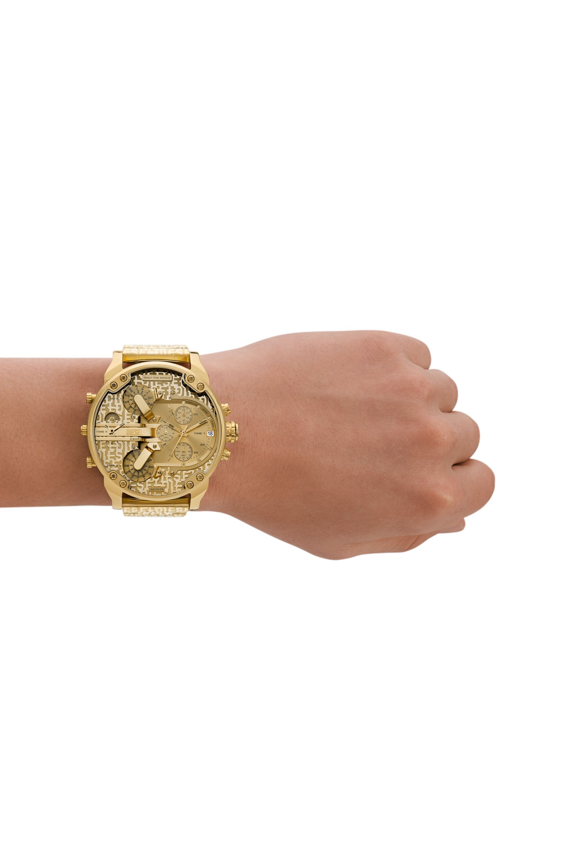 Diesel - DZ7479, Man's Mr. Daddy 2.0 Stainless Steel Watch in Gold - 4