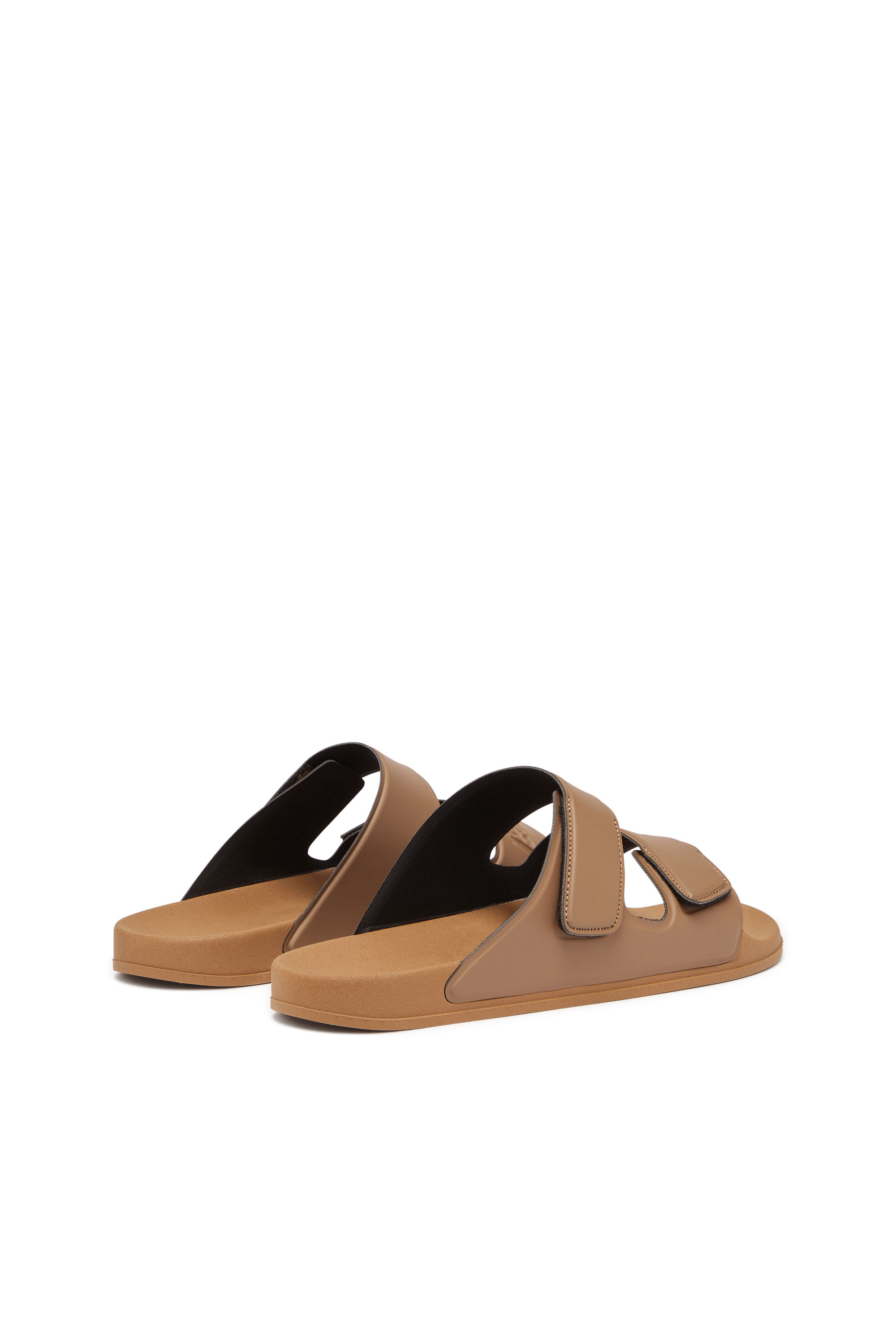 Diesel - SA-LAX X, Unisex's Sa-Lax X-Rubber slides with embossed logo in Brown - 3