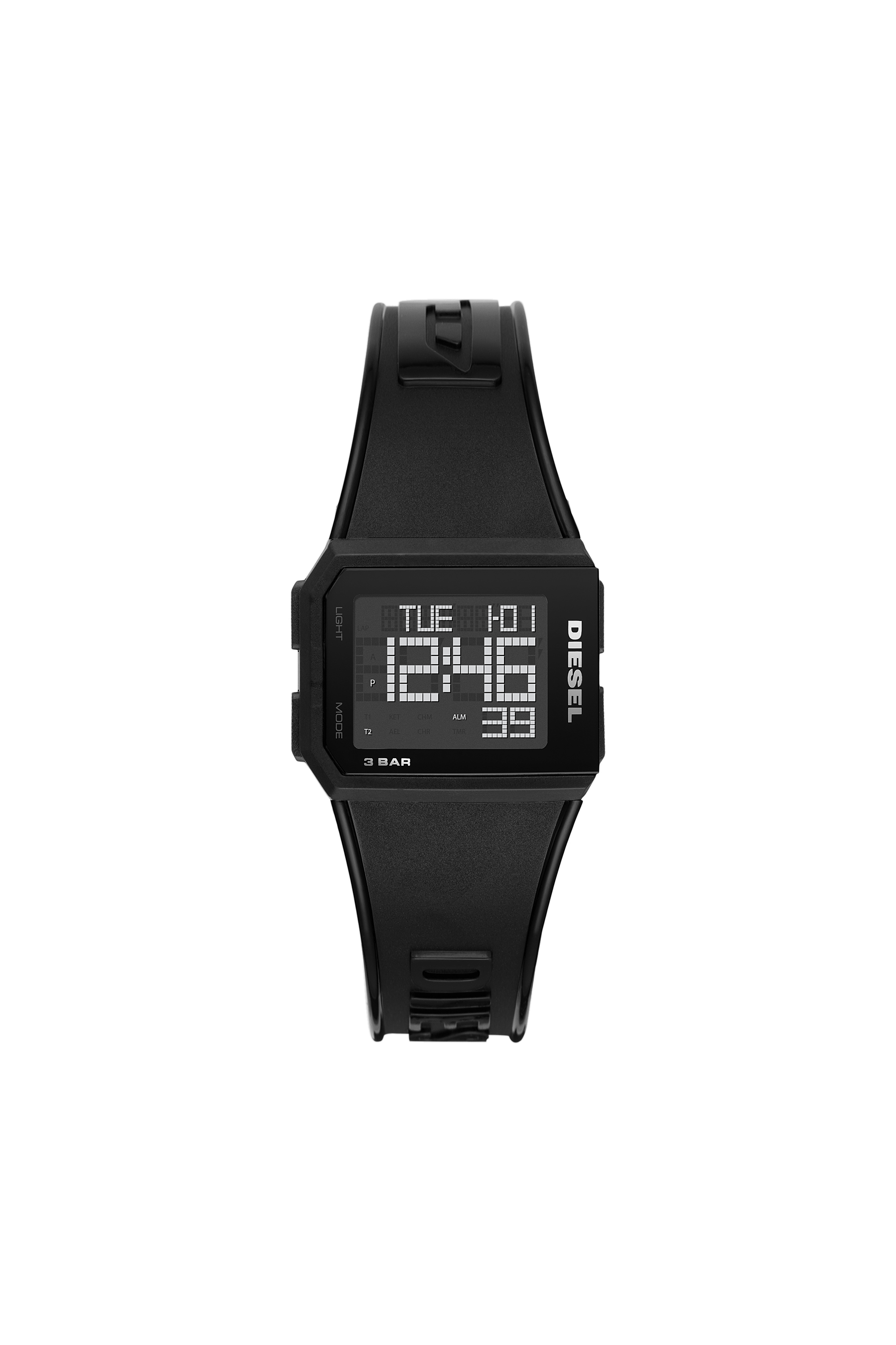 Diesel - DZ1918, Unisex's Chopped Digital Black Transparent Watch in Black - 1