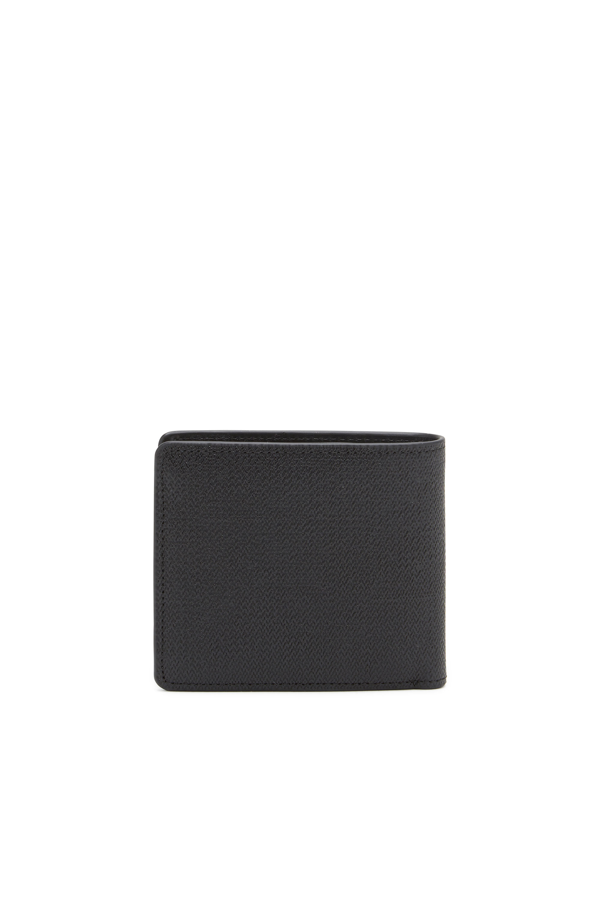 Diesel - 1DR BI-FOLD COIN S 3D, Man's Bi-fold wallet in textured leather in Black - 2