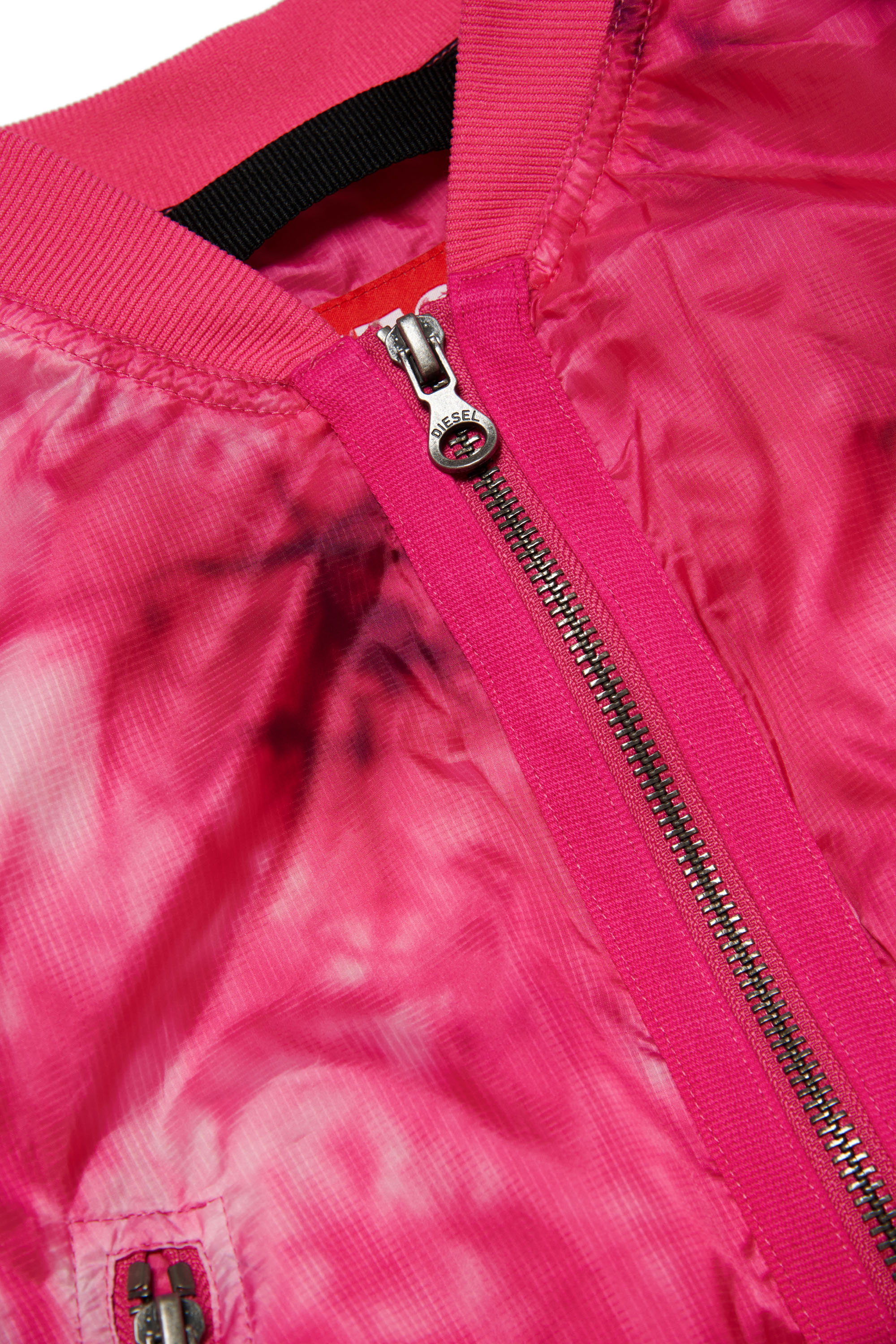 Diesel - JOAK, Woman's Bomber jacket in tie-dye ripstop in Pink - 3