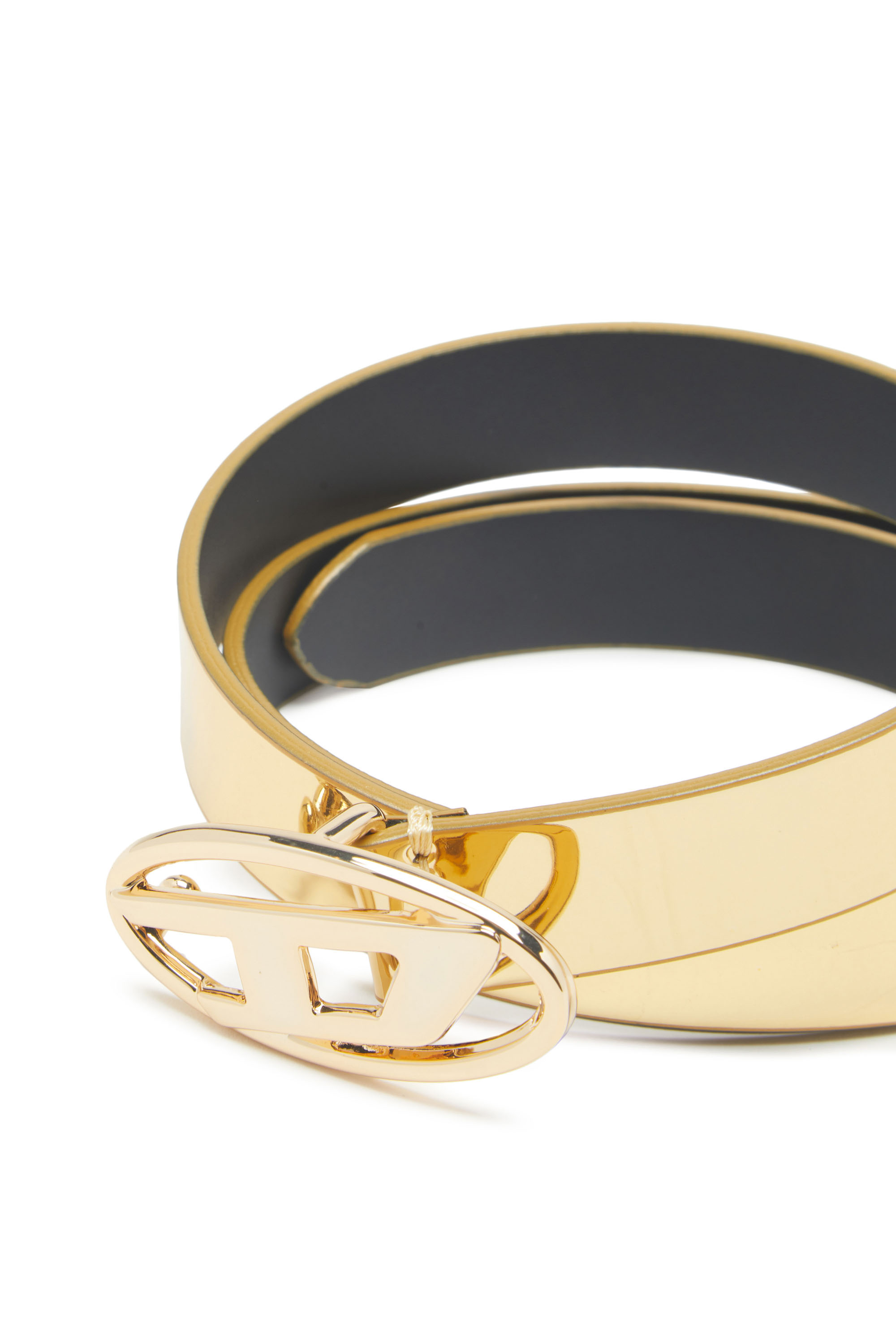 Diesel - B-1DR 20, Woman's Slim metallic belt in Gold - 3