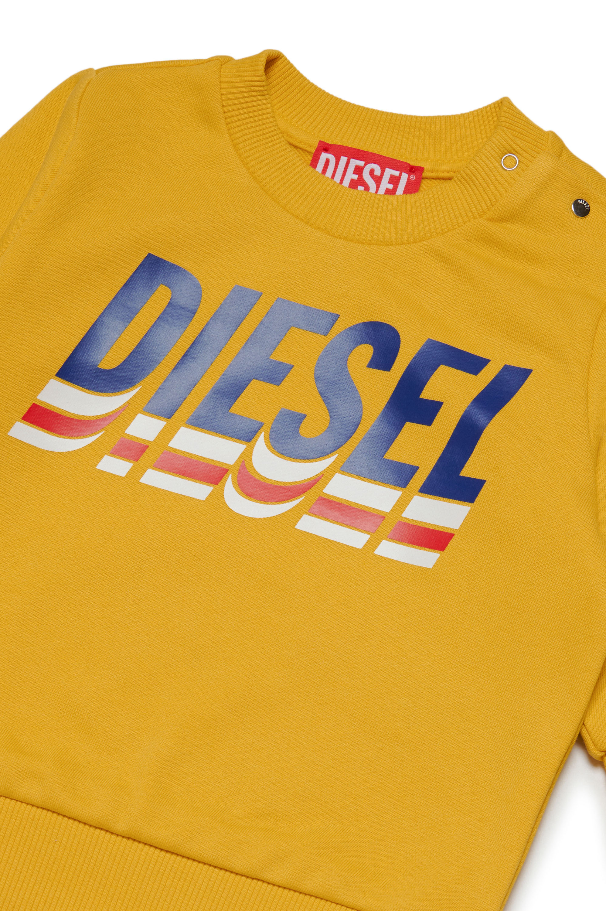 Diesel - SALTB, Man's Sweatshirt with tri-colour logo in Yellow - 3