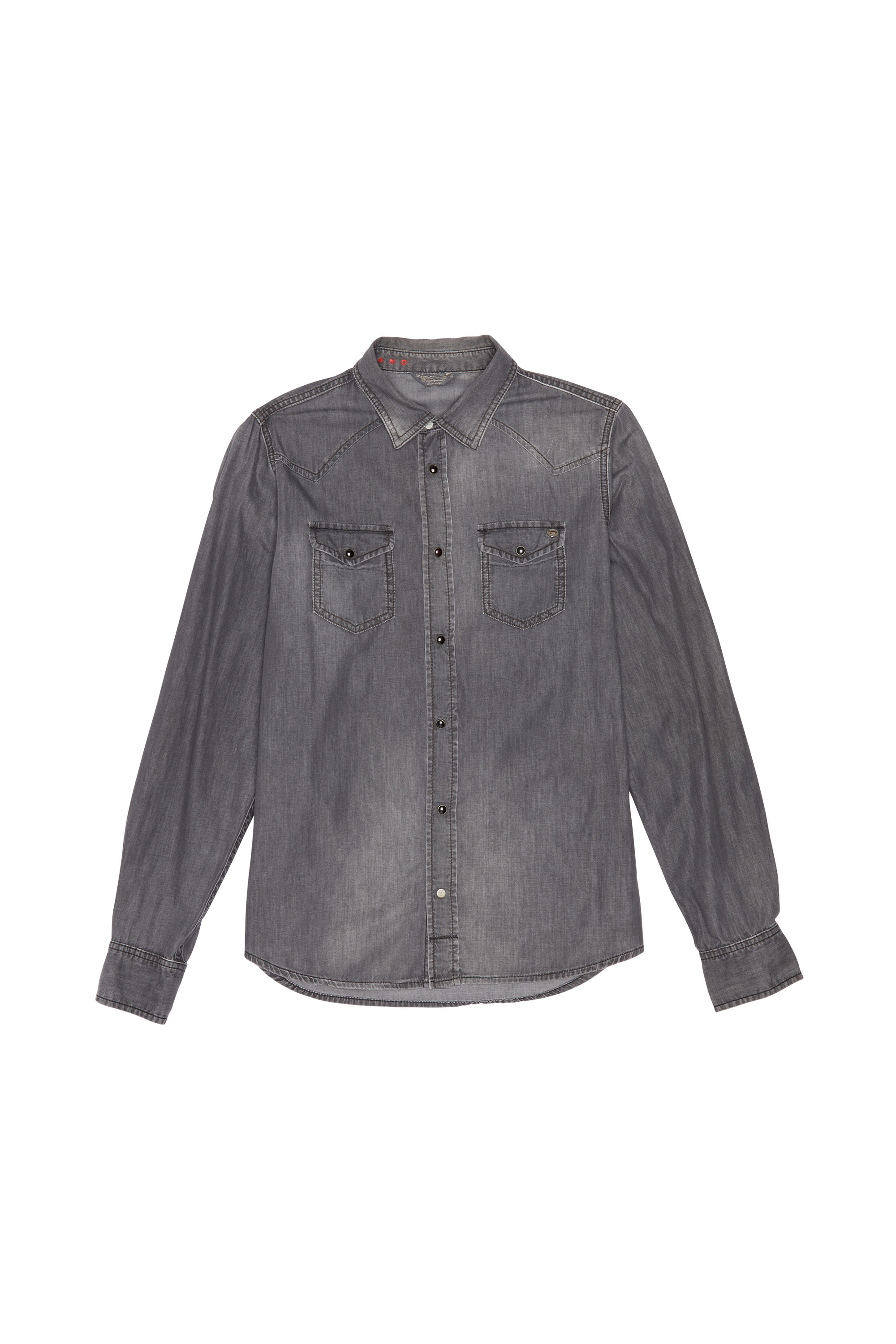 Diesel - SH DENIM SHIRT, Man's Diesel Man - Denim Shirts in Black/Dark grey - 1