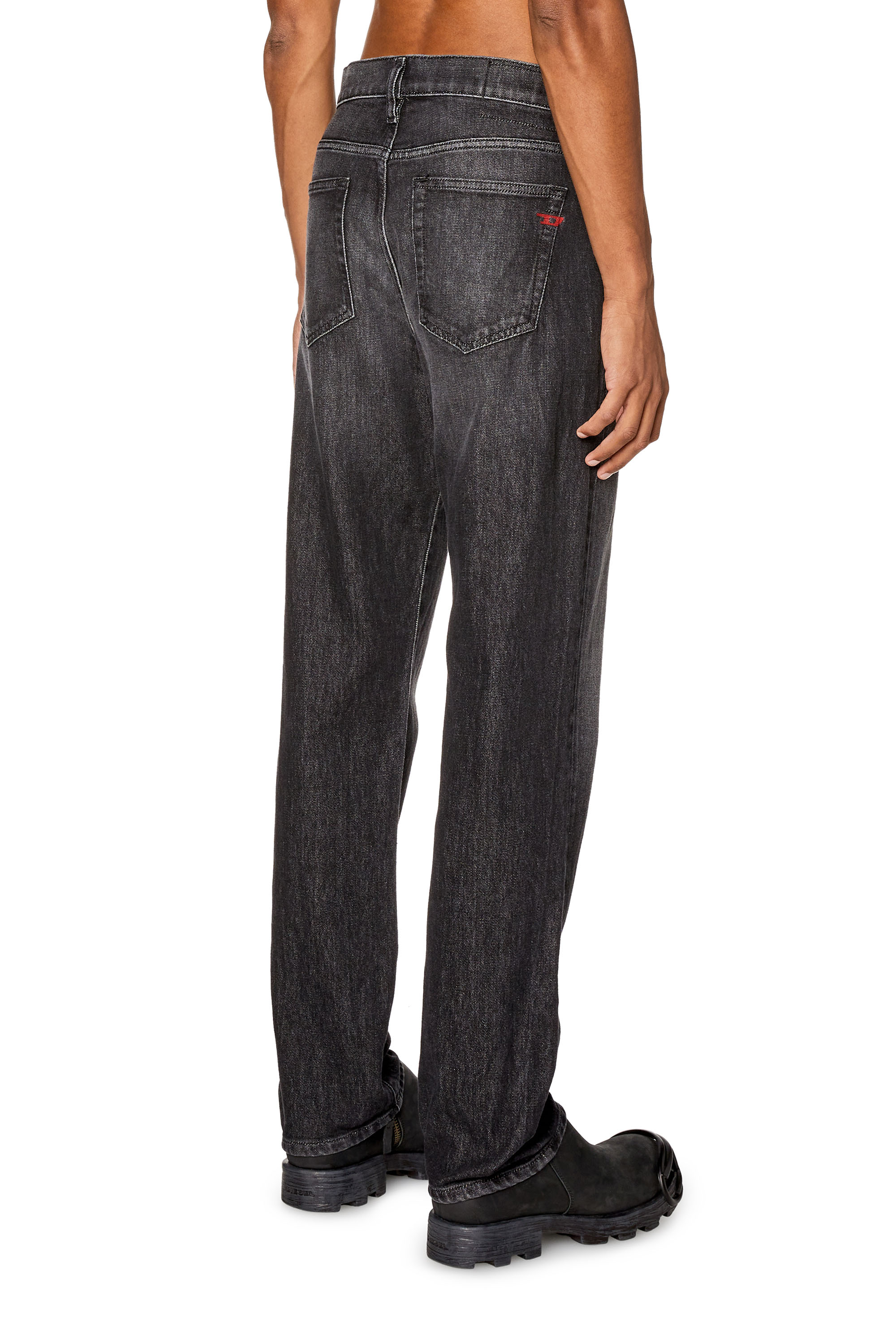 Diesel - Straight Jeans 2020 D-Viker 09F75, Man's Straight Jeans - 2020 D-Viker in Black/Dark grey - 4