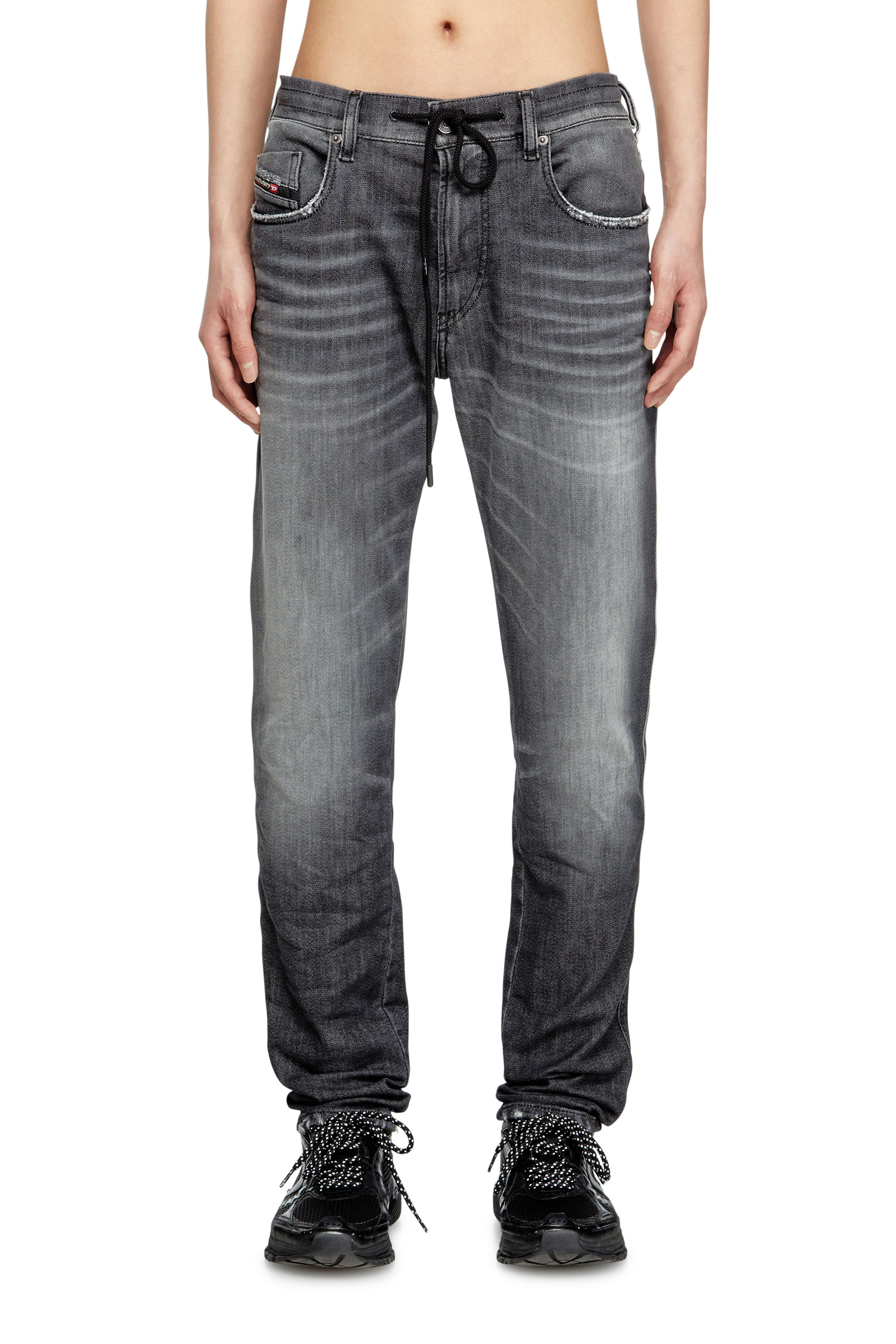 Diesel - Man's Slim 2060 D-Strukt Joggjeans® 09M67, Black/Dark grey - 1