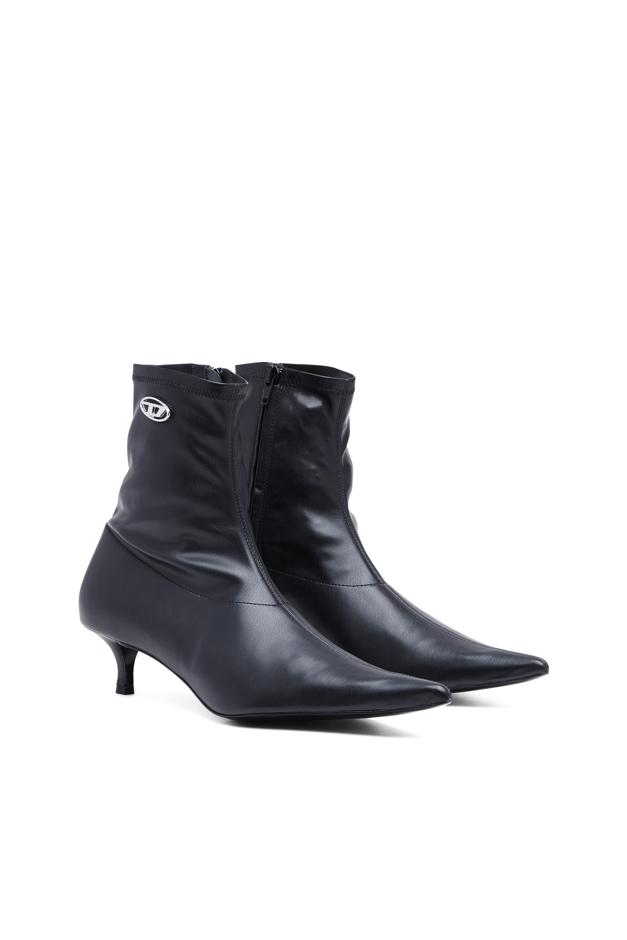 Diesel - D-KITTIE AB, Woman's D-Kittie AB - Kitten-heel ankle boots in Black - 2