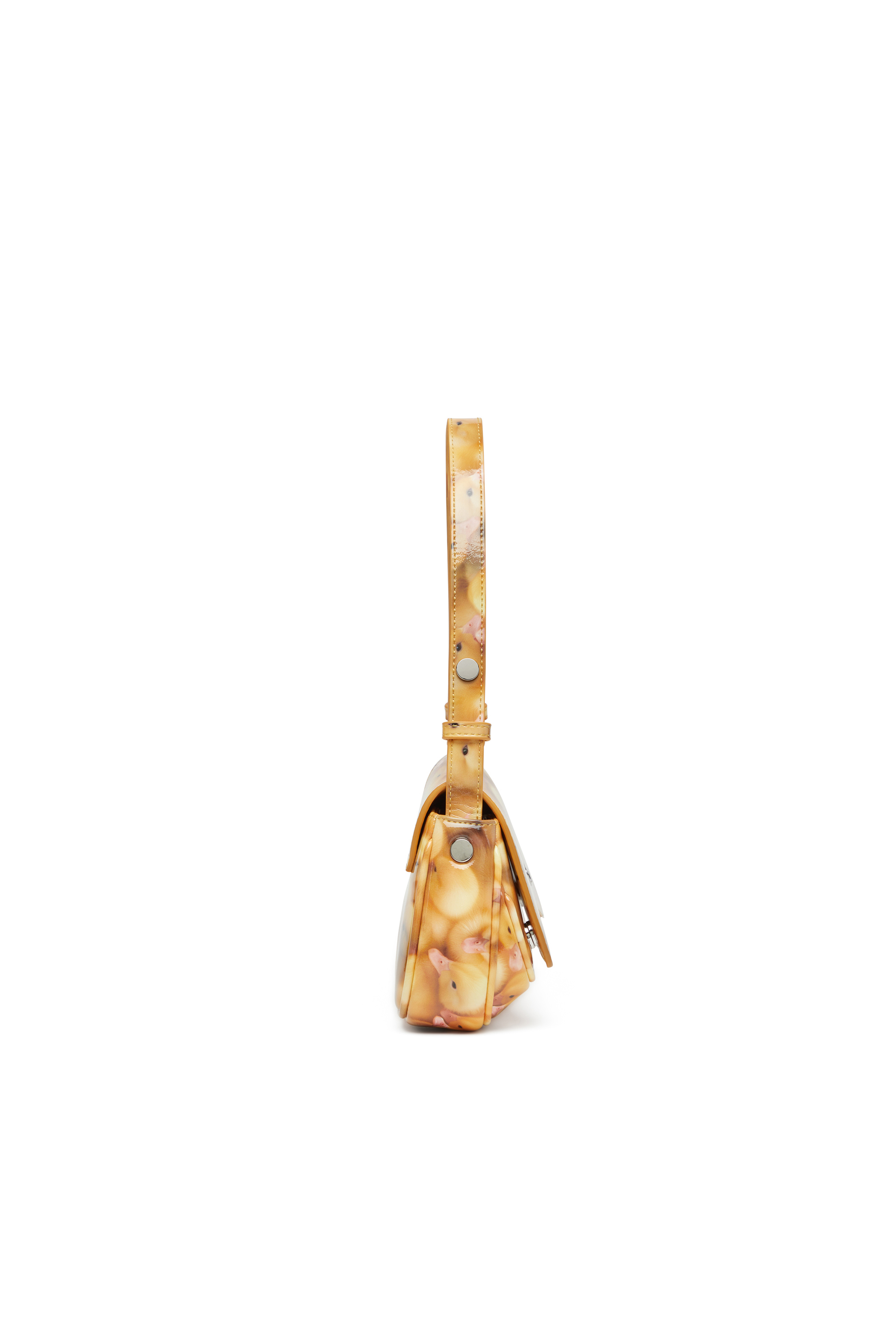 Diesel - PLAY CLUTCH, Woman's Play-Glossy clutch with print in Yellow - 3