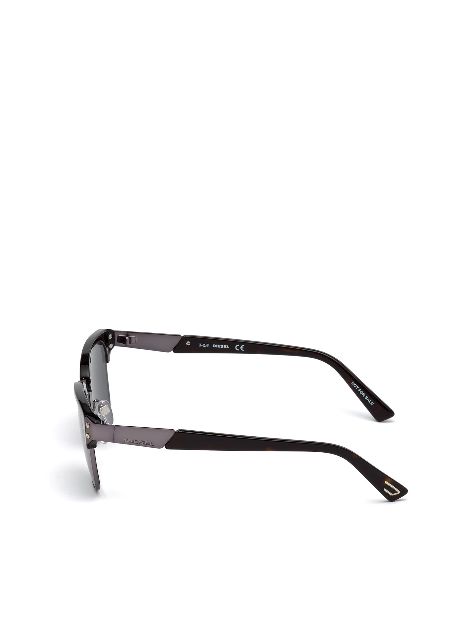 Diesel - DL0235, Unisex's Iconic metal bridge eyewear in Brown - 3