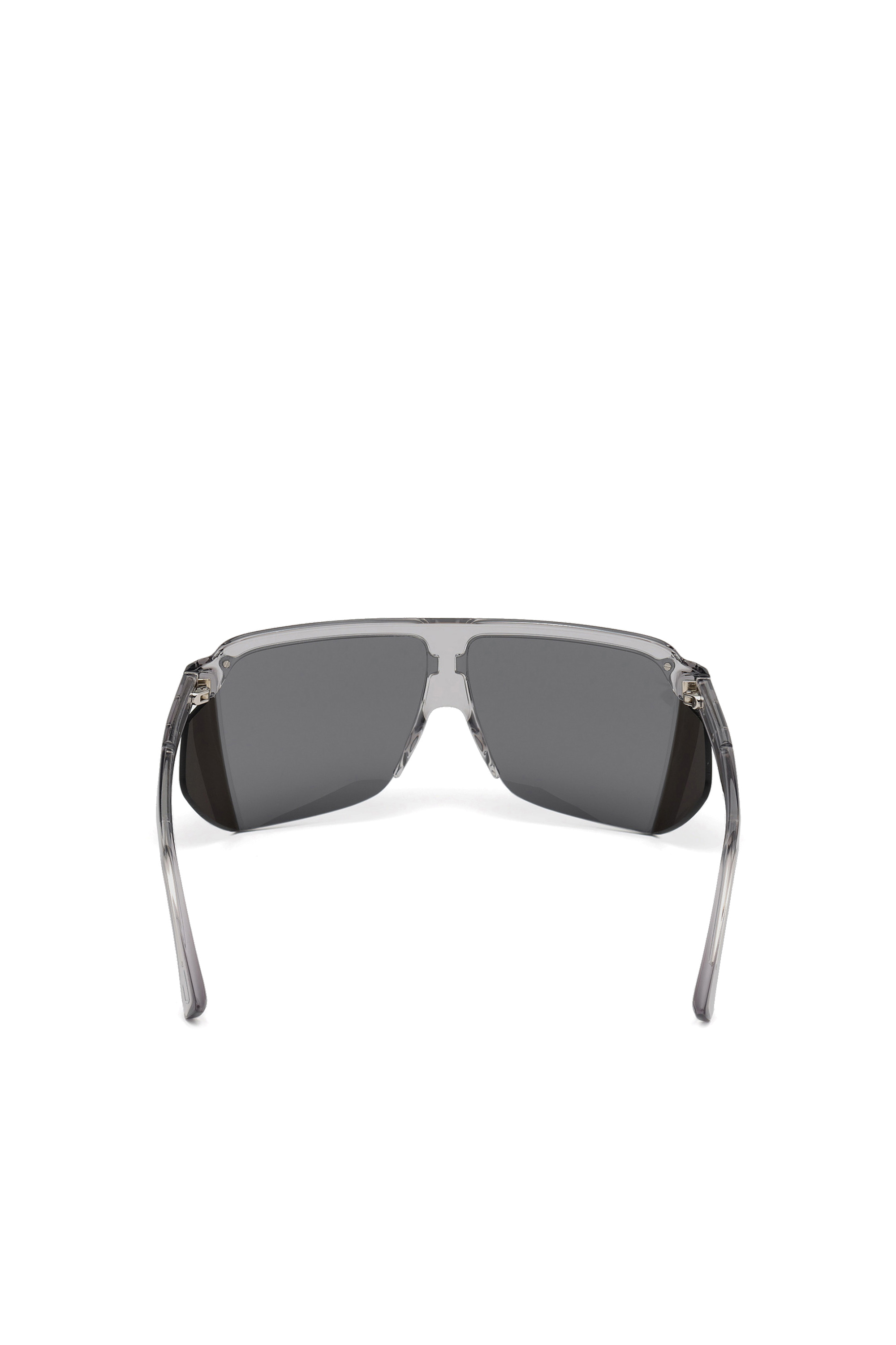 Diesel - DL0319, Man's Wraparound glasess in acetate and metal in Grey - 4