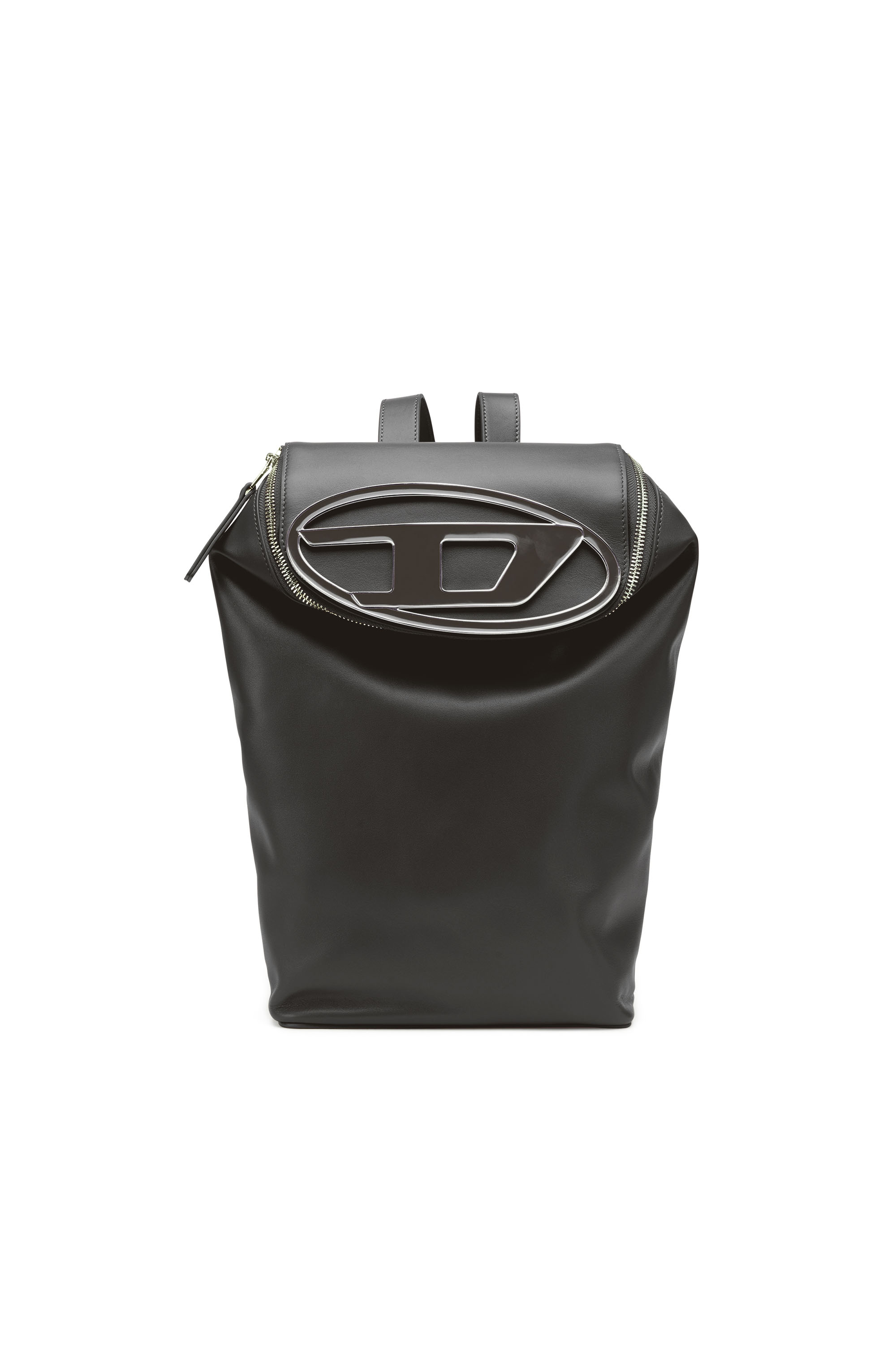 Diesel - 1DR-BACKPACK, Woman's 1DR-Backpack - Leather backpack with logo plaque in Black - 1