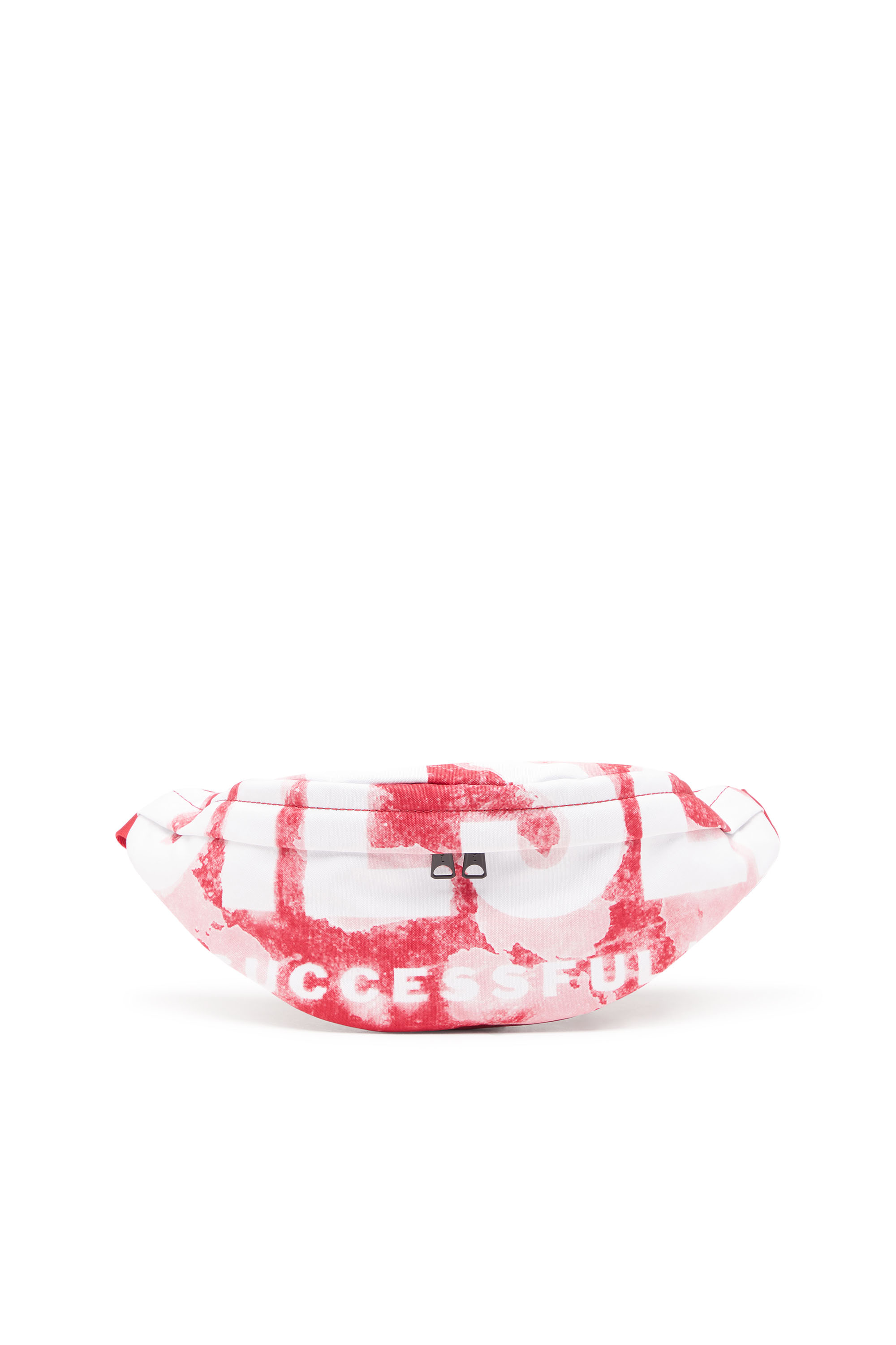 Diesel - RAVE BELTBAG X, Man's Rave Beltbag X - Belt bag in logo-printed fabric in Red - 1