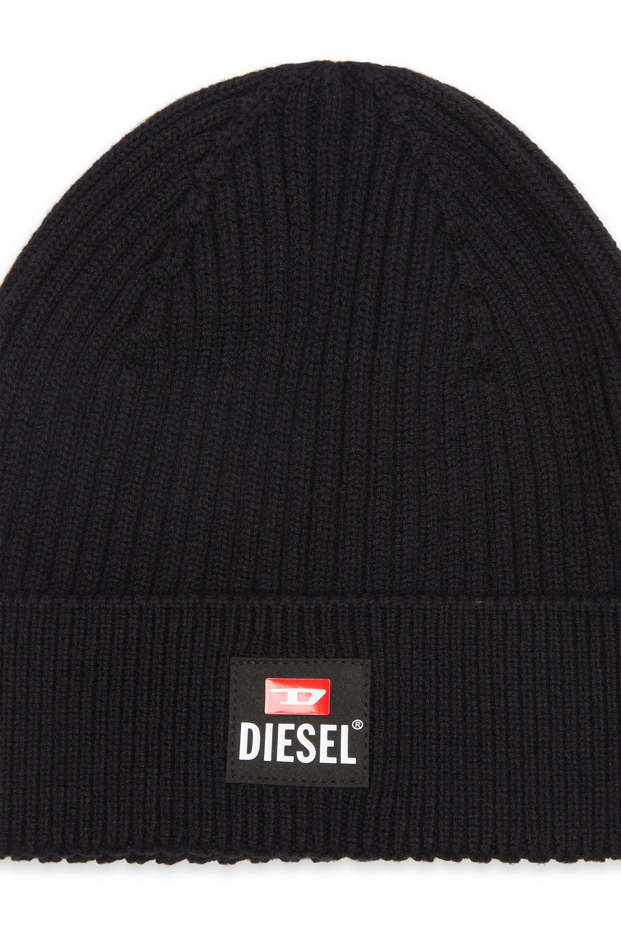 Diesel - K-CODERLAB, Man's Wool and cotton beanie in Black - 3
