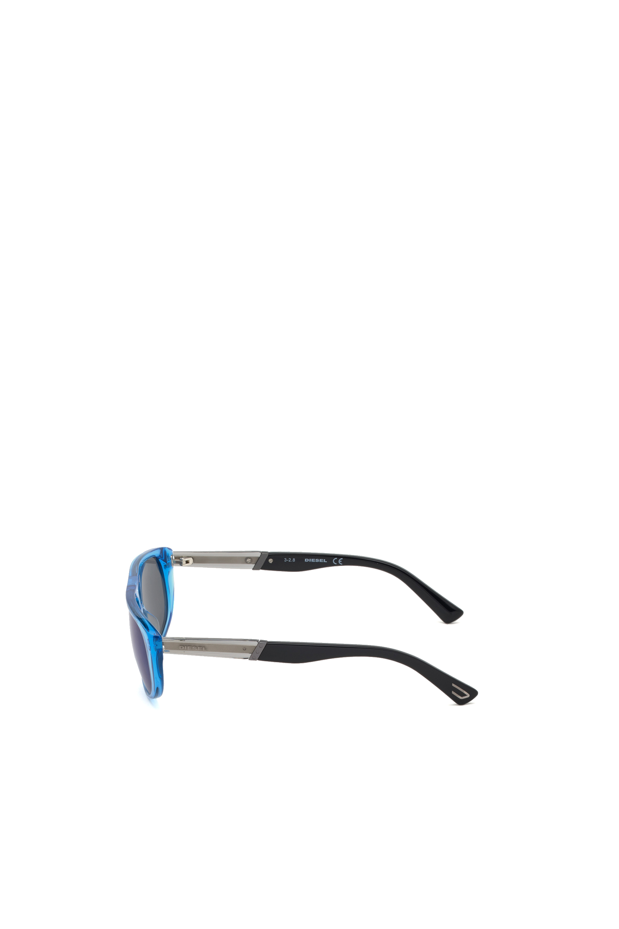 Diesel - DL0306, Unisex's Unisex acetate navigator-style sunglasses in Blue/Black - 3