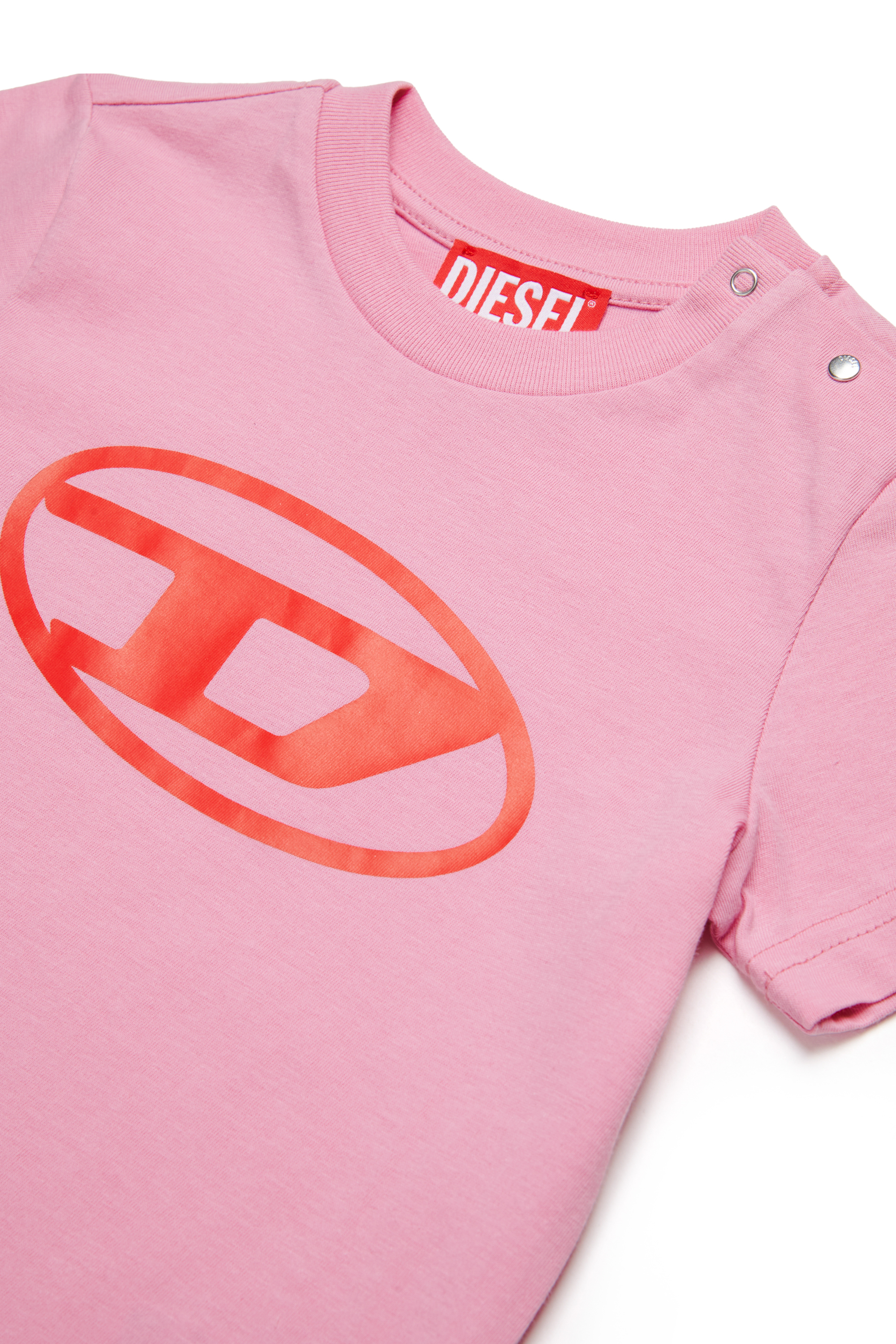 Diesel - TCERB, Unisex's T-shirt with Oval D logo in Pink - 3