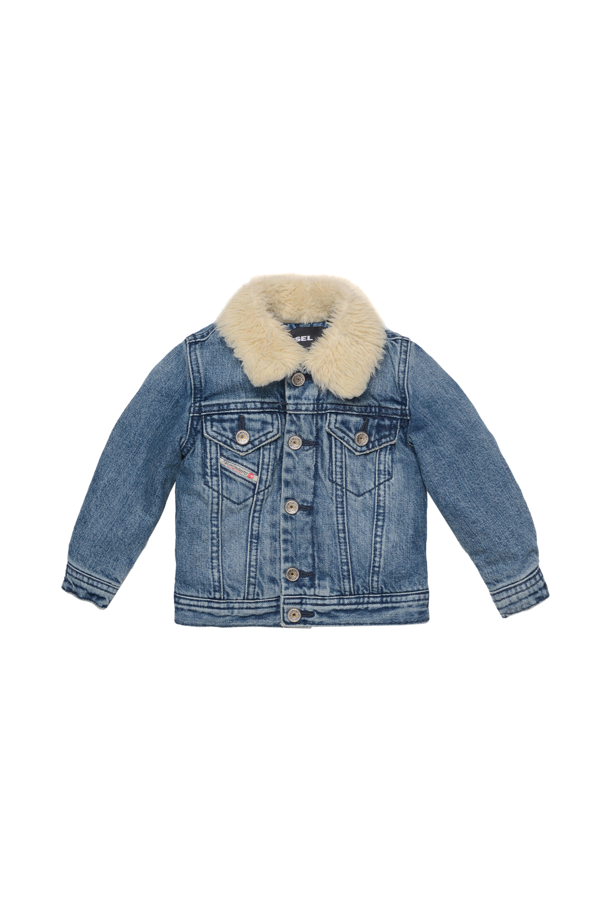 Diesel - JESKIB, Man's Teddy denim jacket in Medium blue - 1